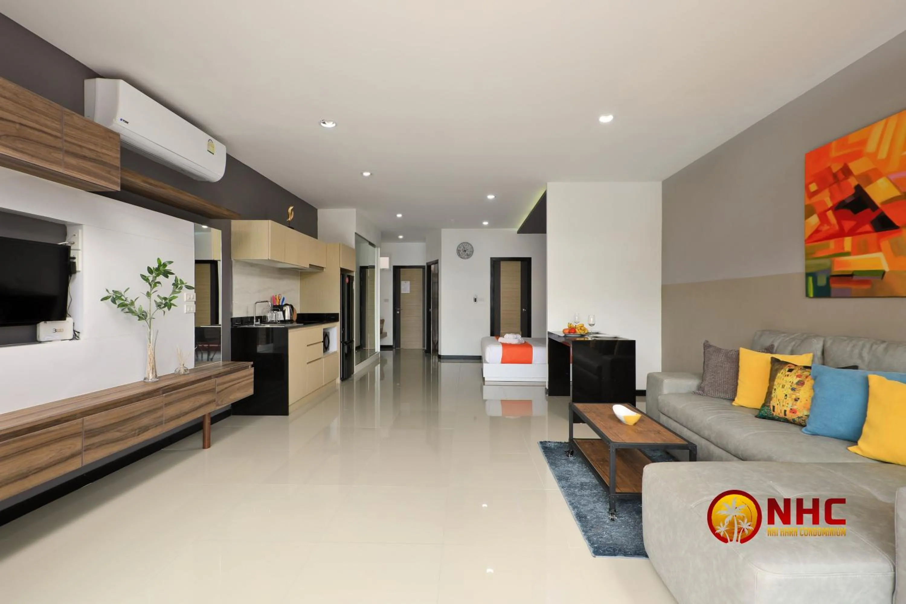 Living room in Nai Harn Condominium