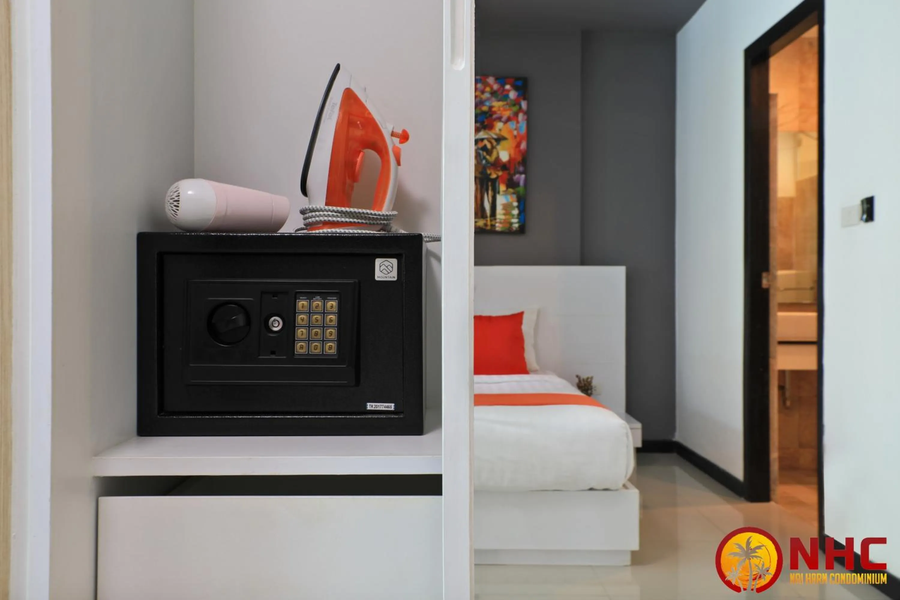 Decorative detail, Bed in Nai Harn Condominium