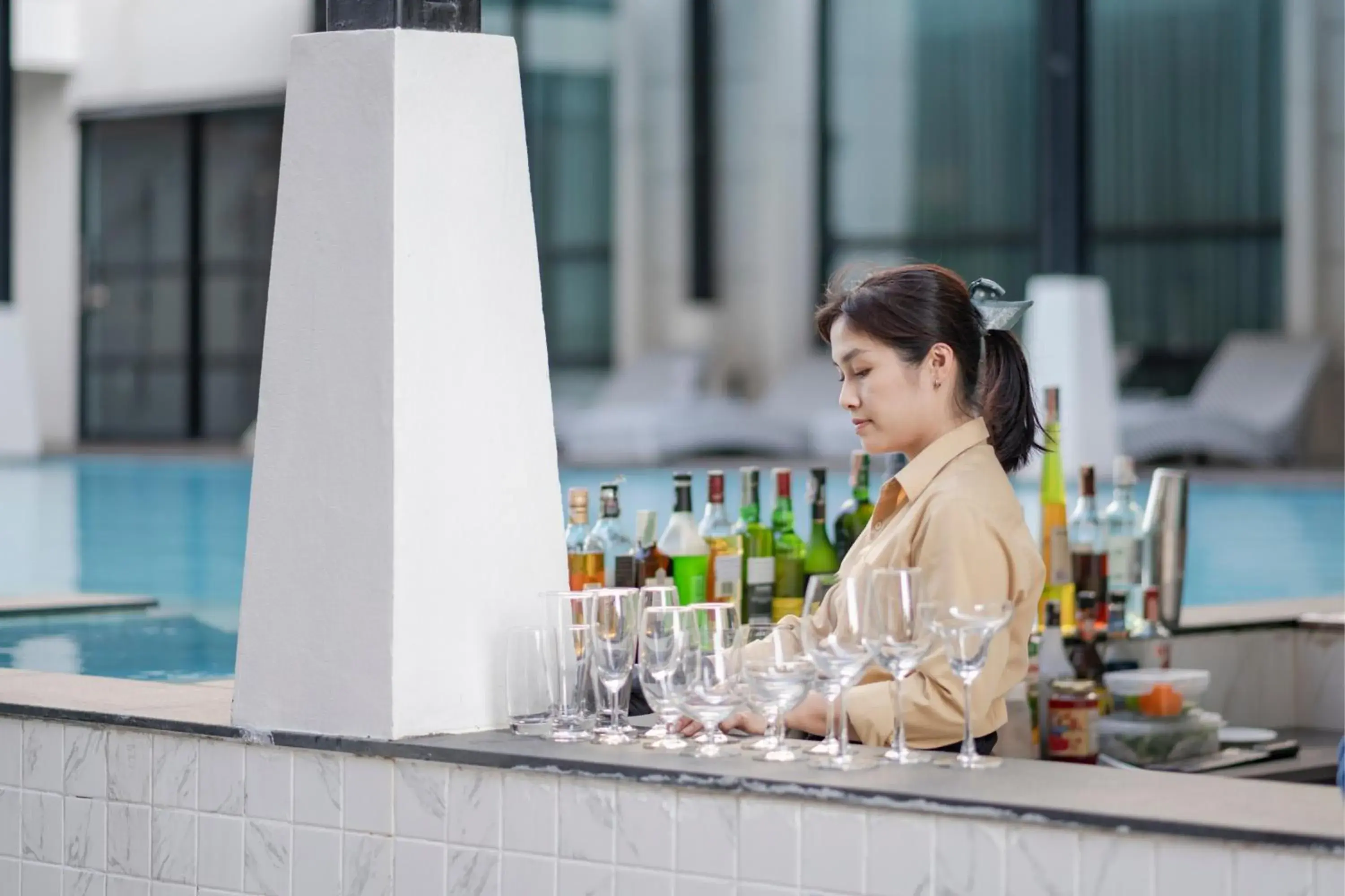 Swimming pool in Mandarin Eastville, Pattaya - SHA Extra Plus Swimming pool in Mandarin Eastville, Pattaya - SHA Extra Plus