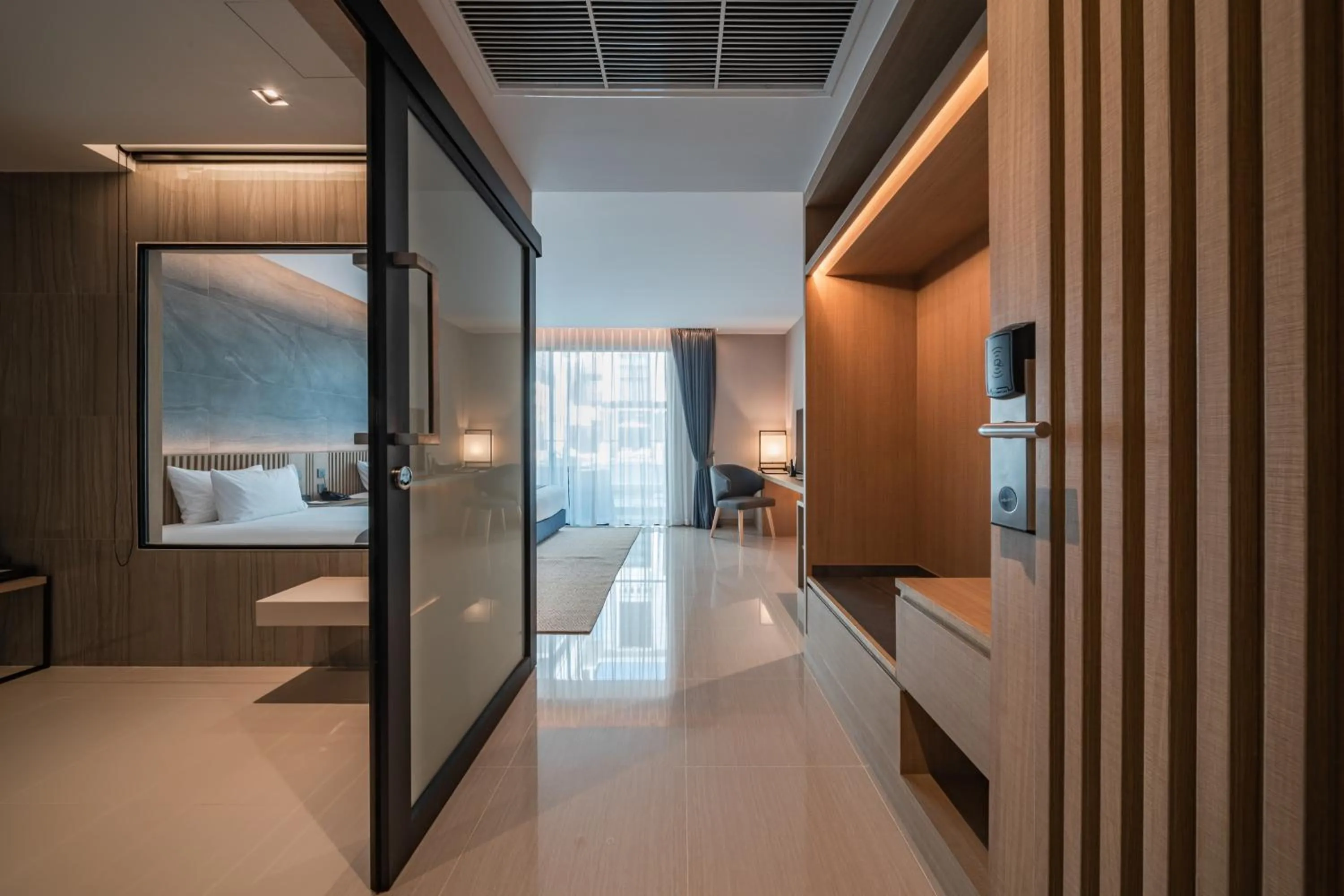 Bedroom, Bed in Mandarin Eastville, Pattaya - SHA Extra Plus