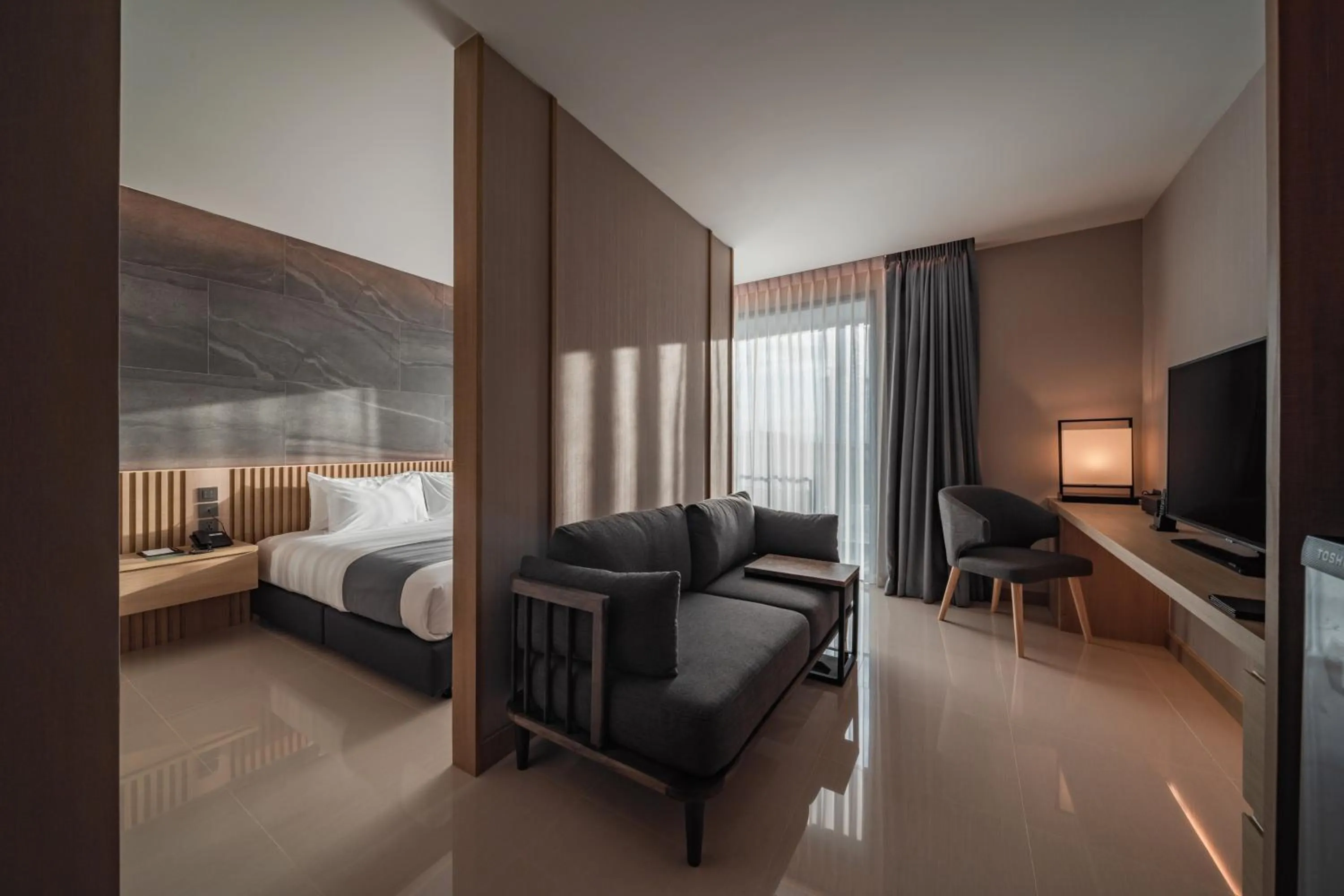 Bedroom, Bed in Mandarin Eastville, Pattaya - SHA Extra Plus