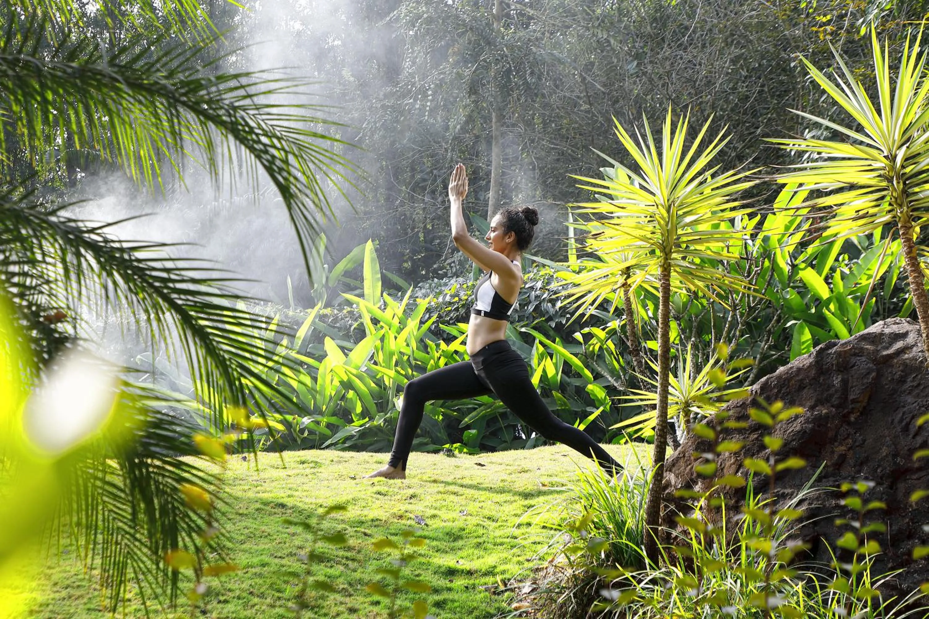 People in Whistling Woodzs Resort