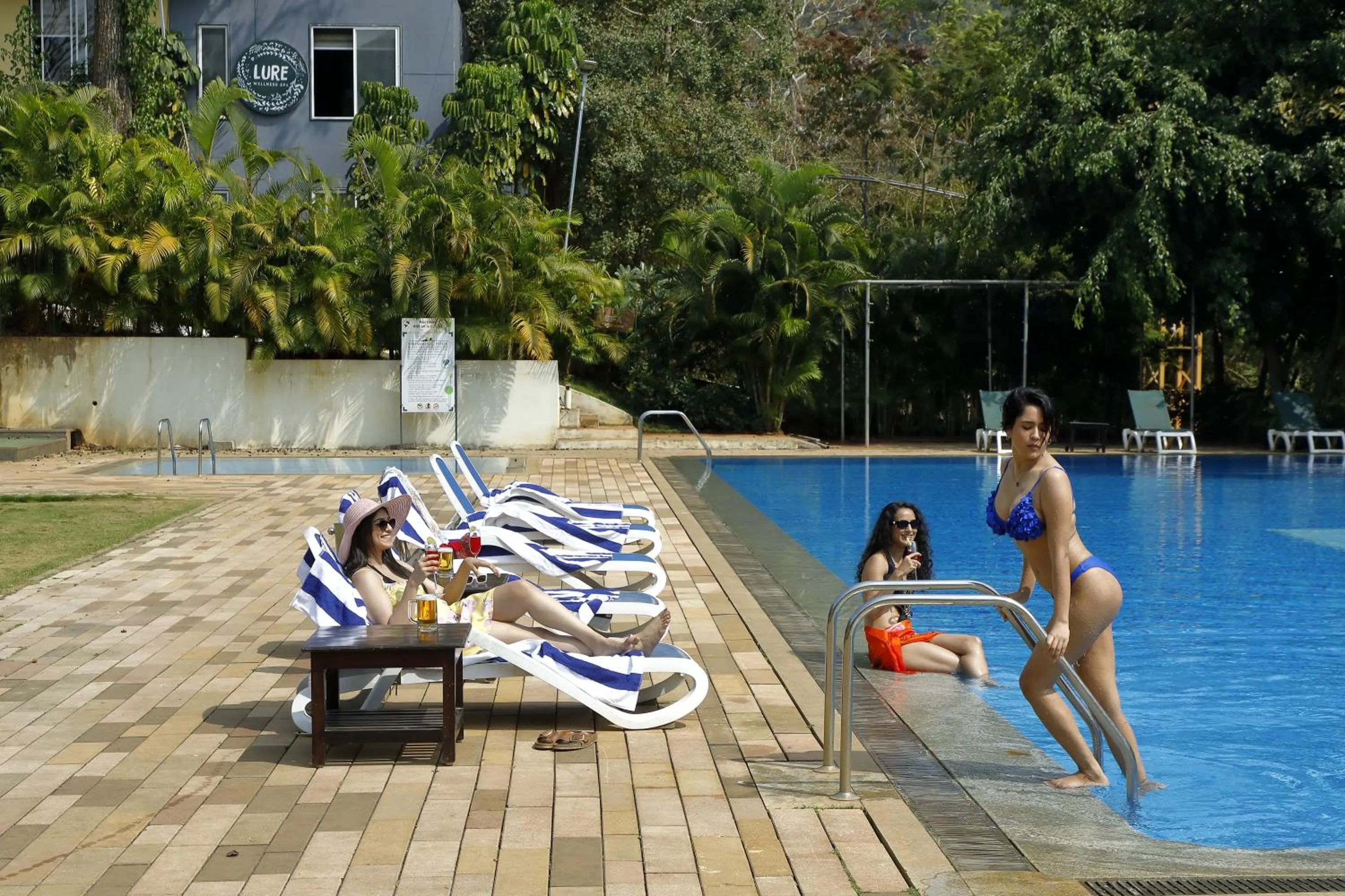 Pool view in Whistling Woodzs Resort