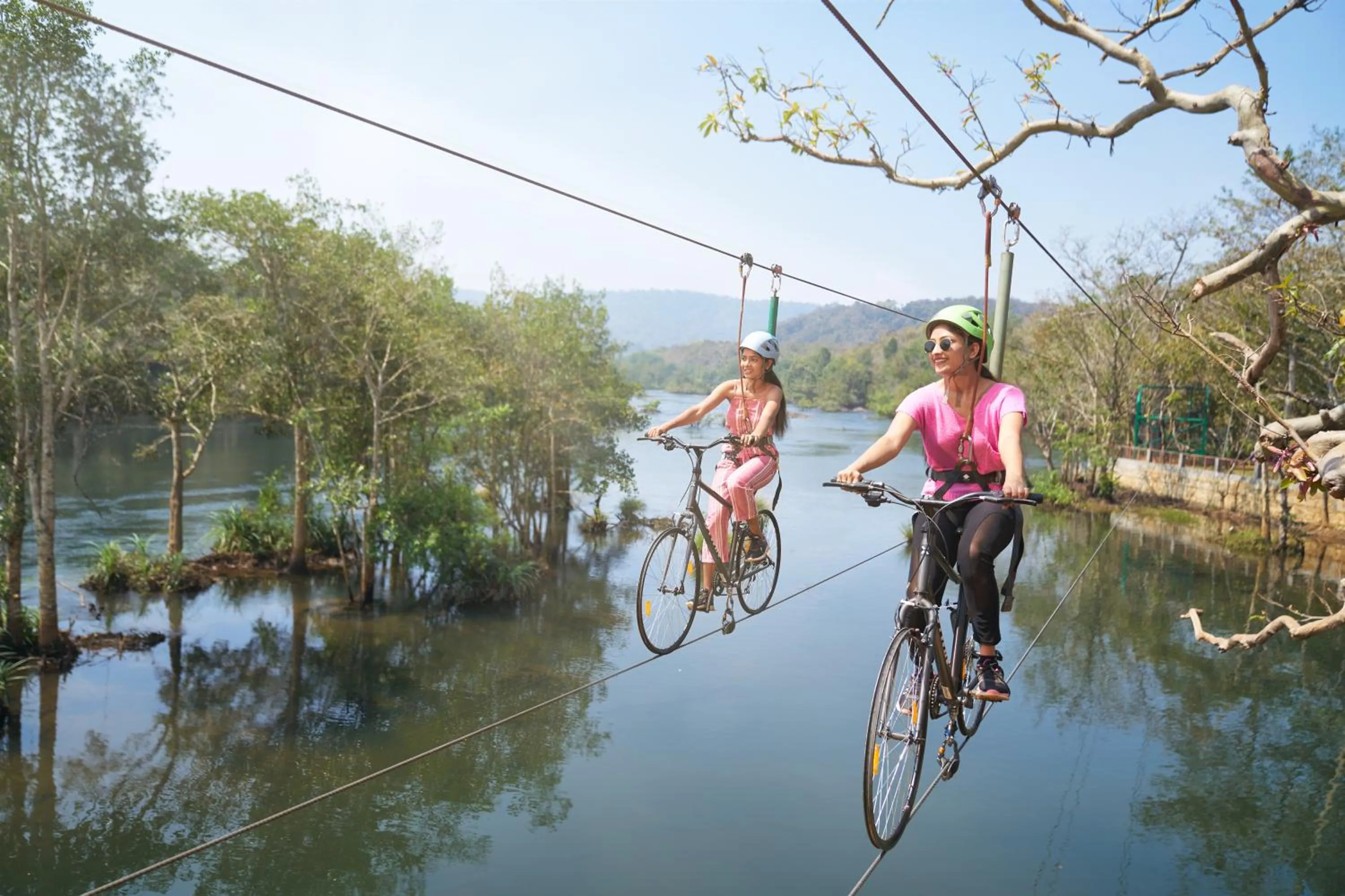 Cycling in Whistling Woodzs Resort