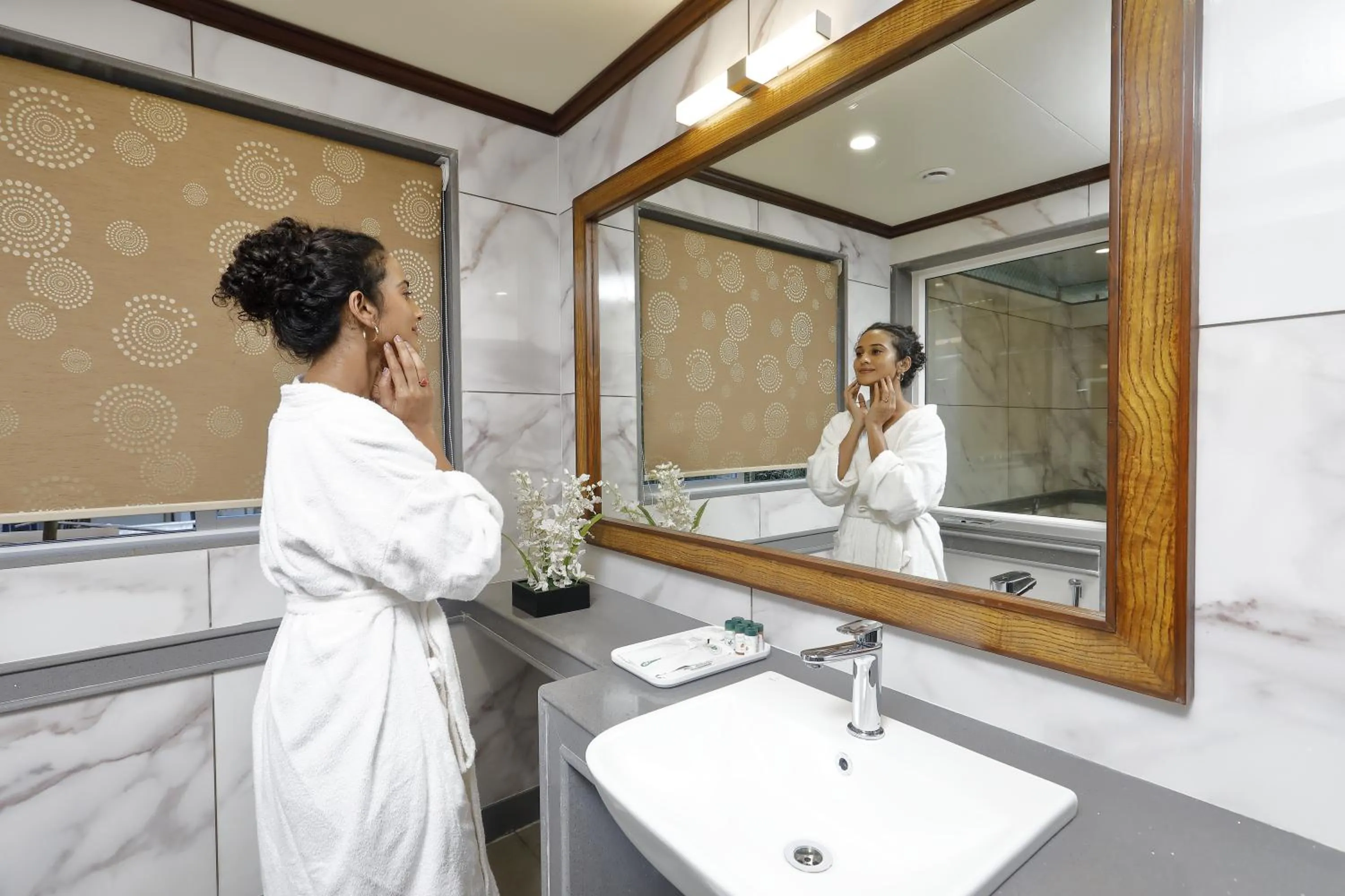 Bathroom in Whistling Woodzs Resort