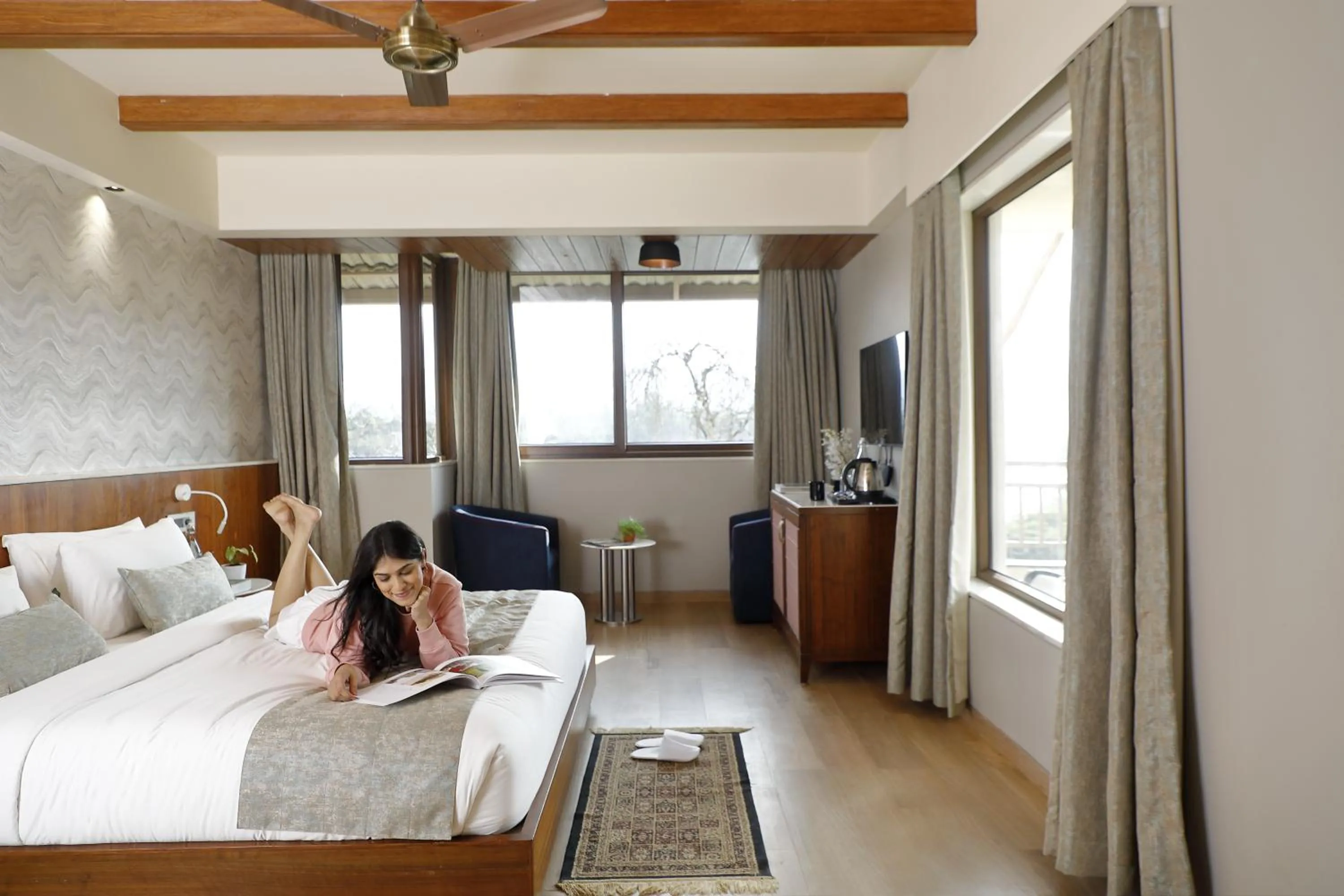 Bed in Whistling Woodzs Resort