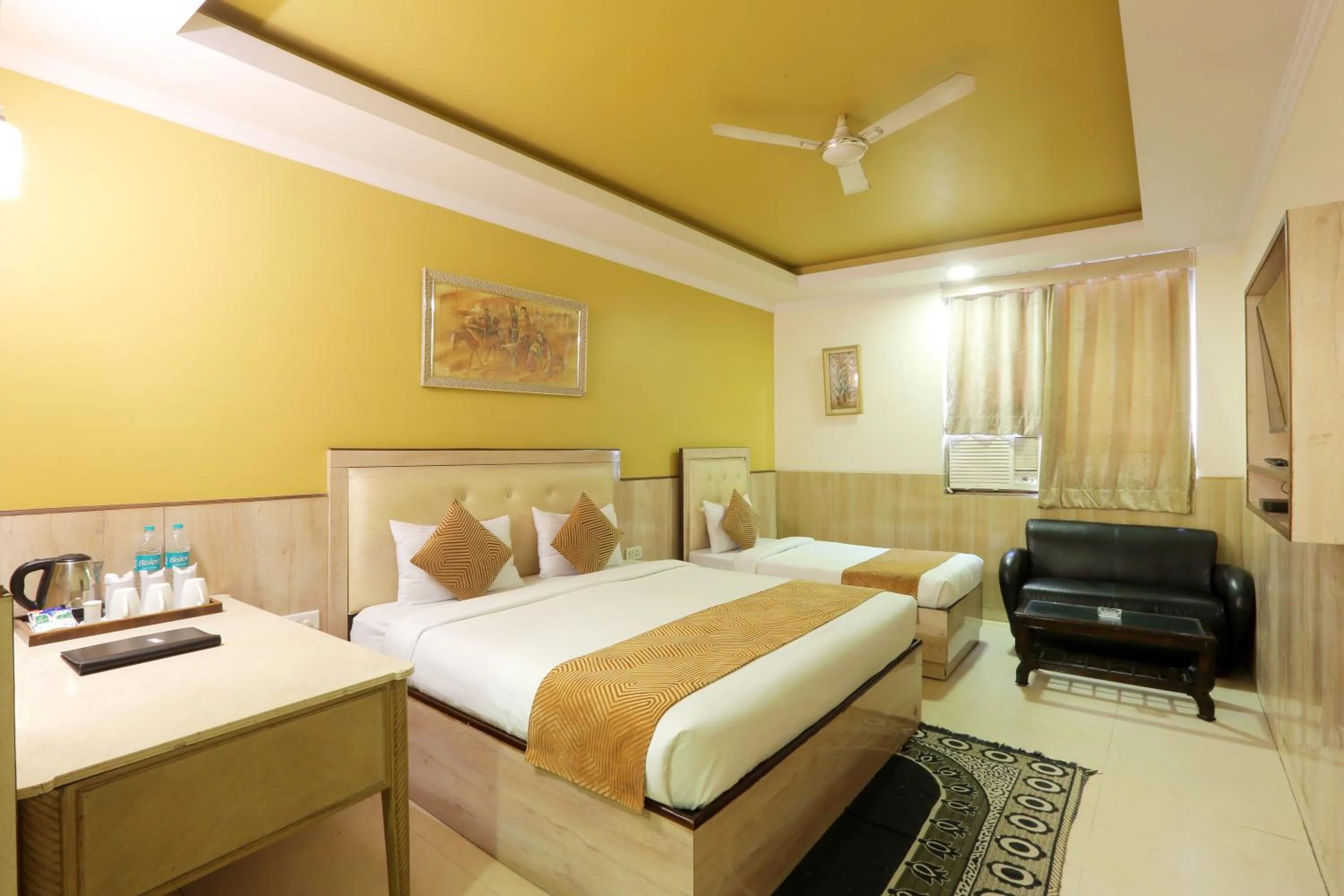 Bedroom in Hotel Castle Blue New Delhi Near IGI Airport