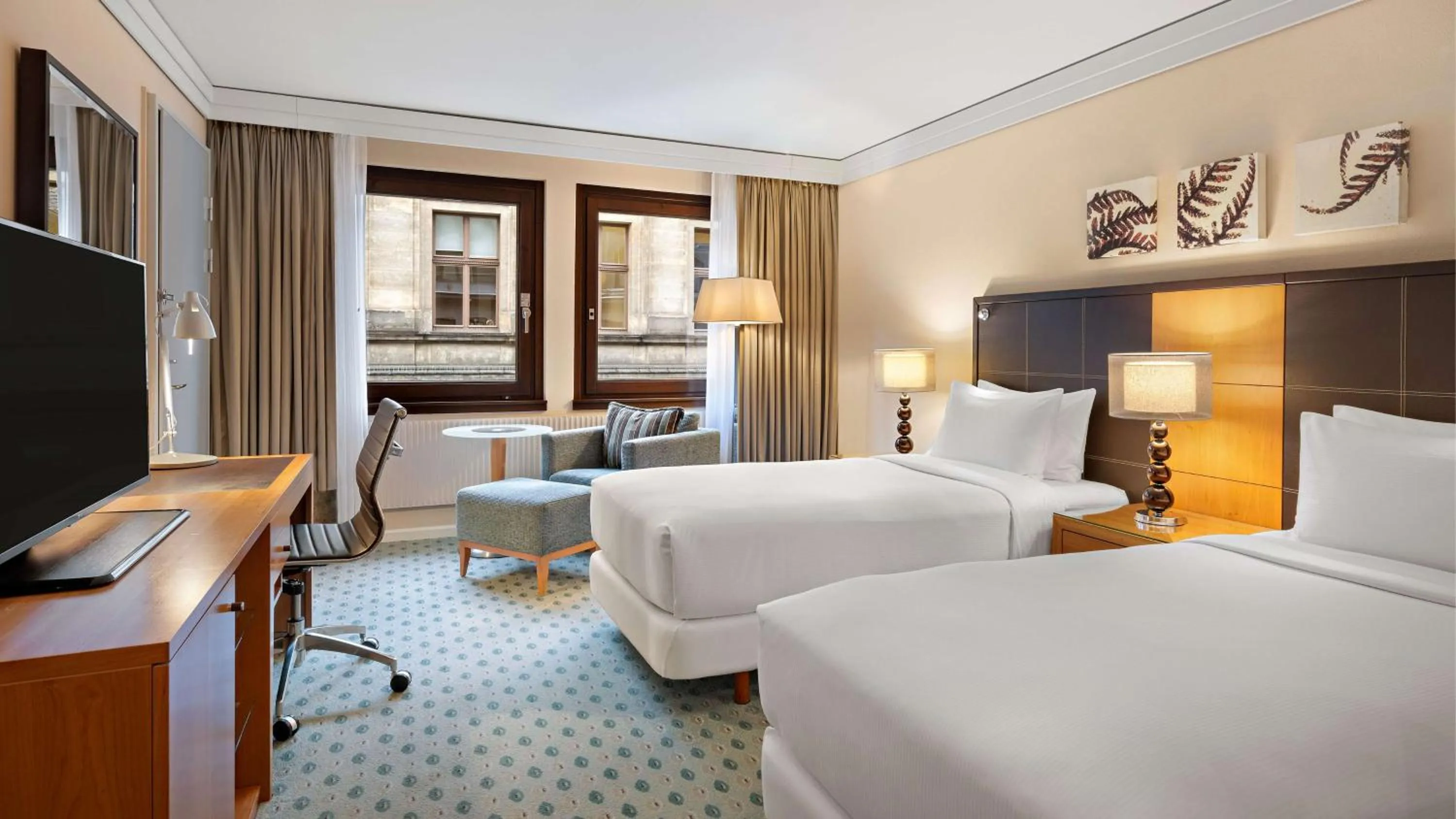 Bed in Hilton Dresden an der Frauenkirche