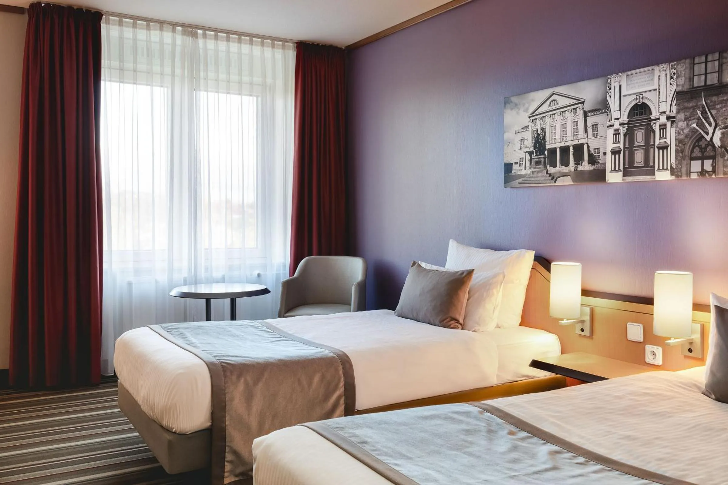 Bed in Leonardo Hotel Weimar