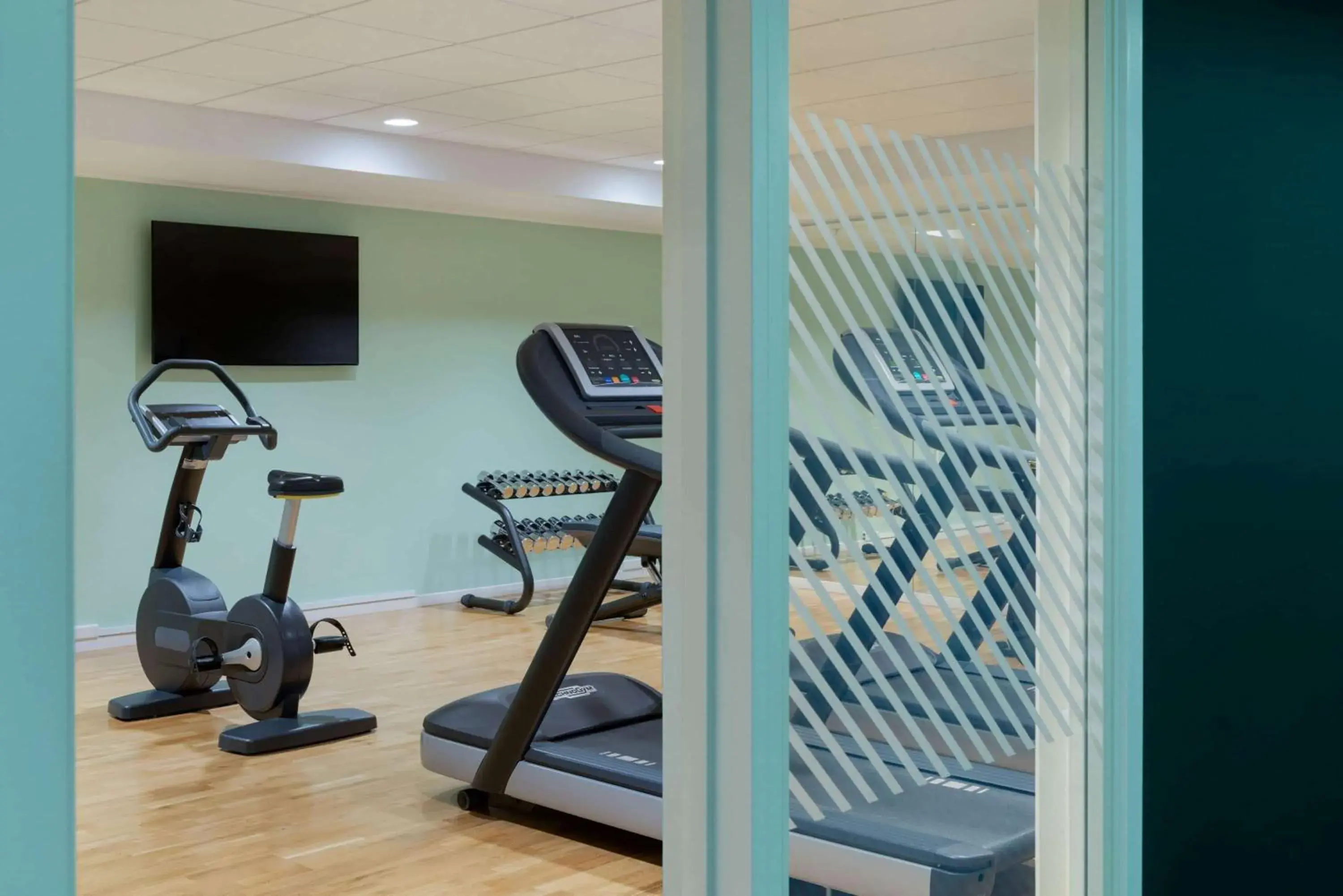 Fitness centre/facilities in Comwell Aarhus Dolce by Wyndham Fitness centre/facilities in Comwell Aarhus Dolce by Wyndham
