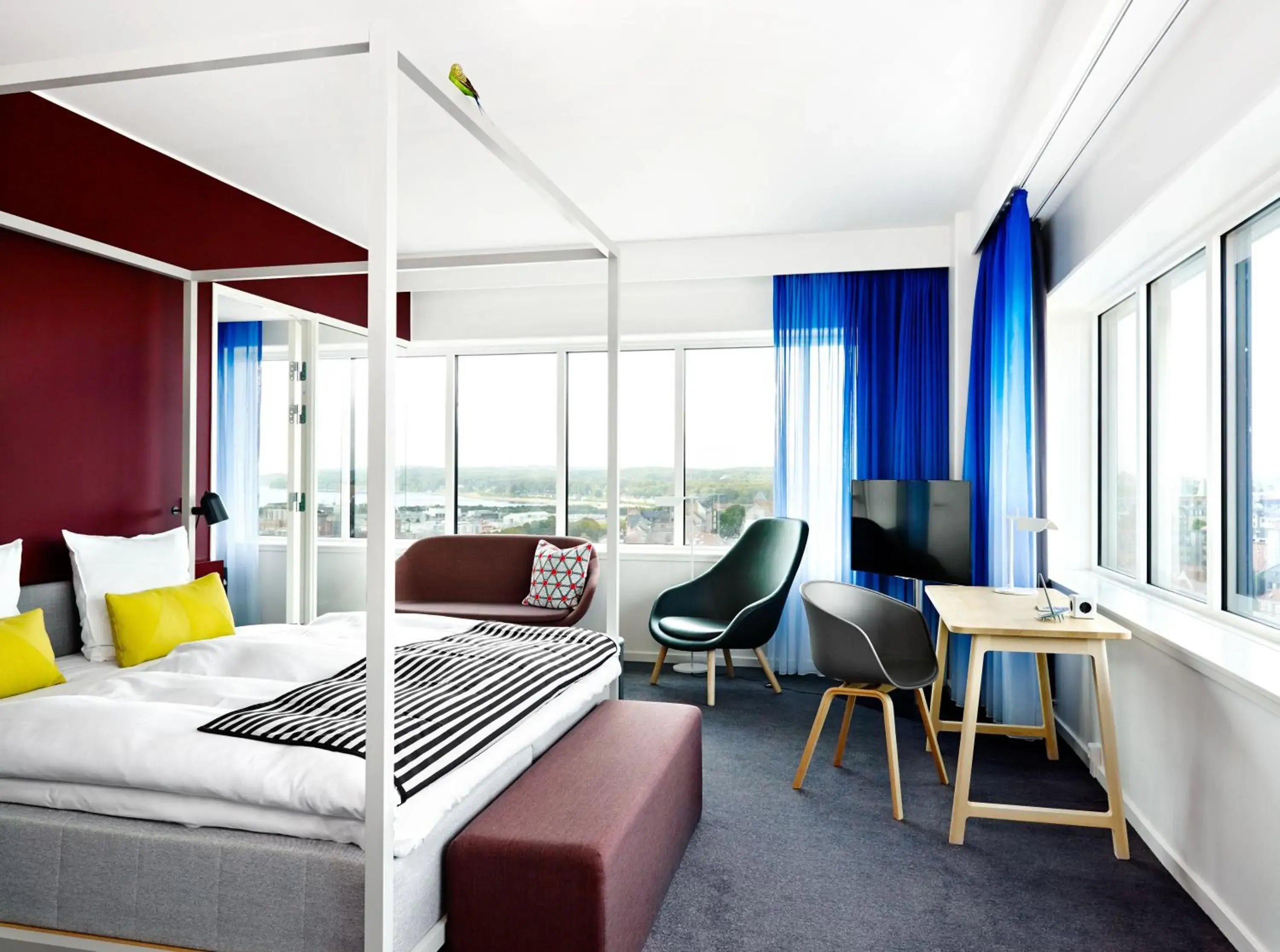 View (from property/room), Bed in Comwell Aarhus Dolce by Wyndham View (from property/room), Bed in Comwell Aarhus Dolce by Wyndham