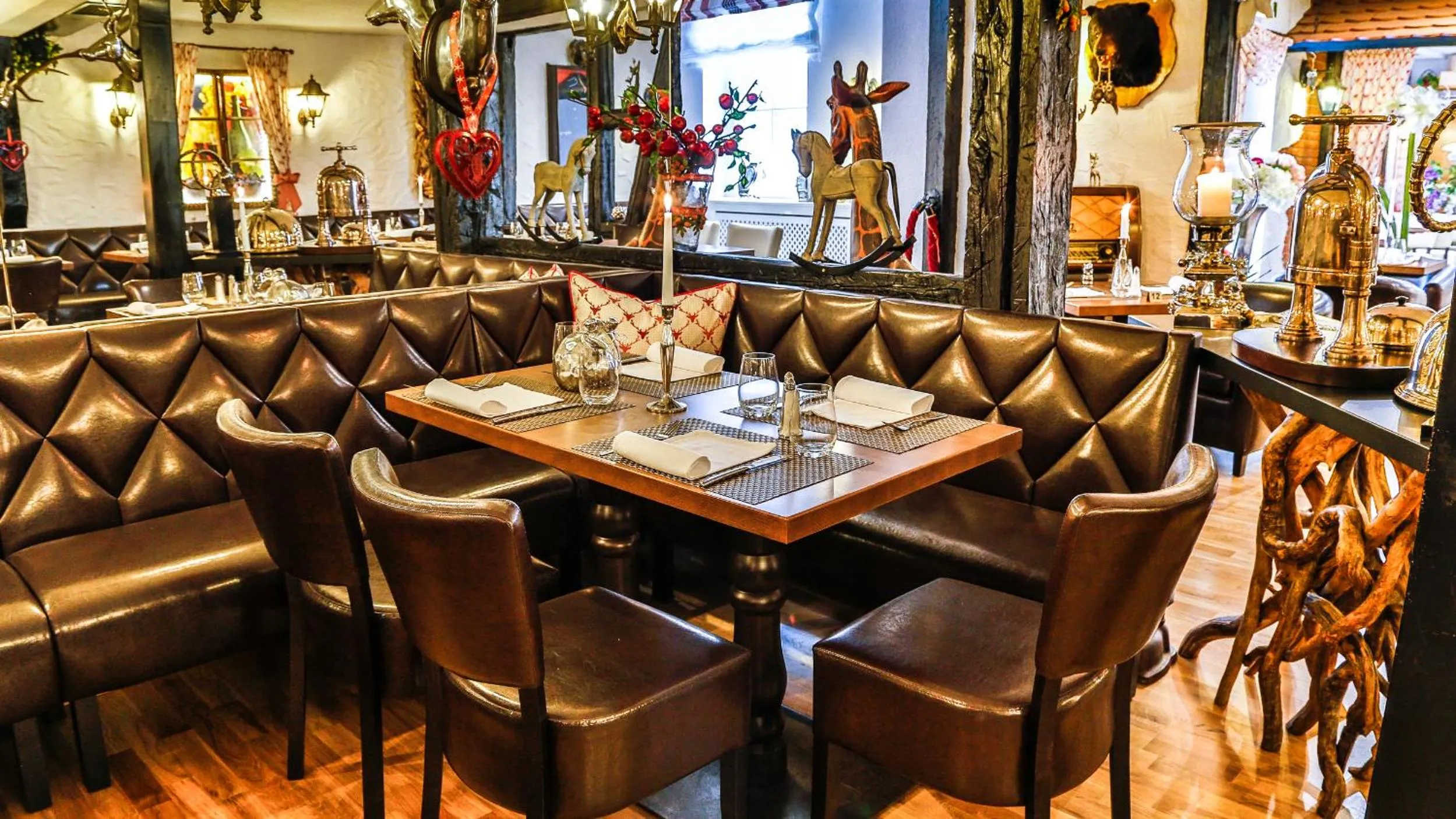 Dining area in Hotel Laterne