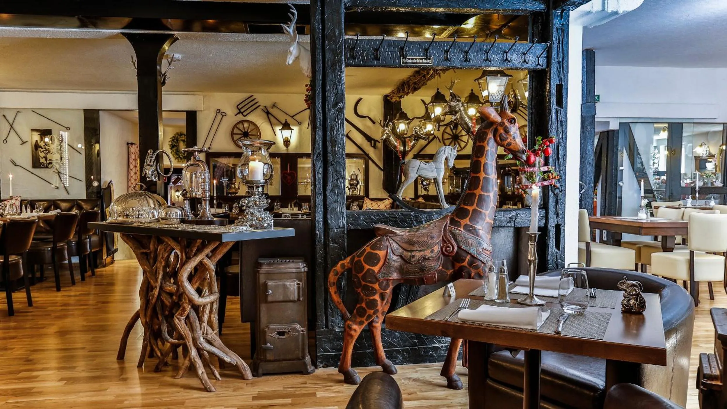 Dining area in Hotel Laterne