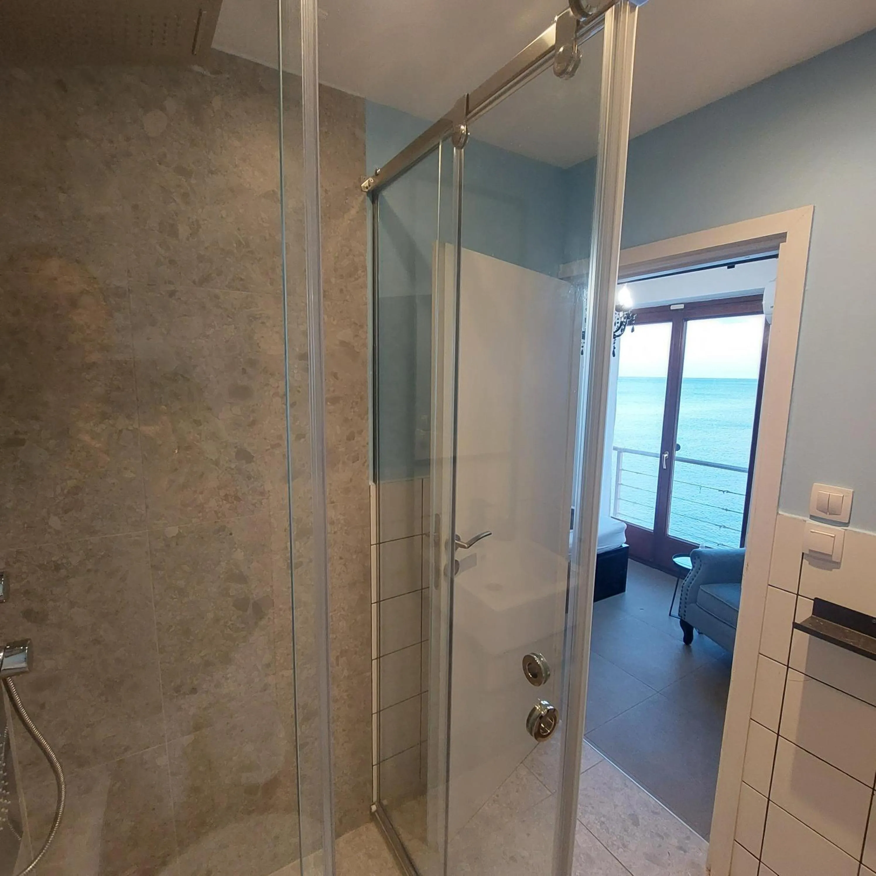 Shower in BEDWAVE Seaside Mansion