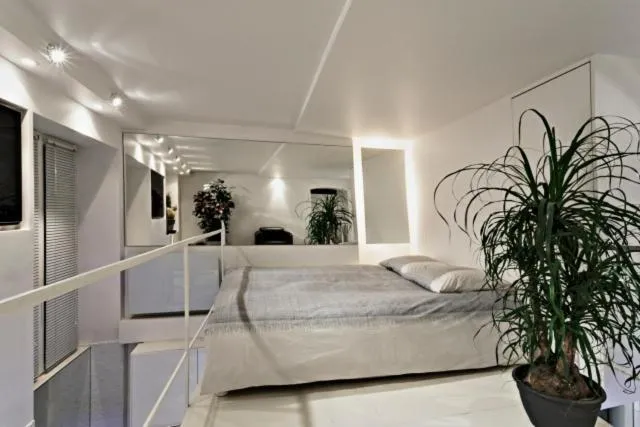 Bedroom, Bed in Stylish,luxury duplex Paris city center