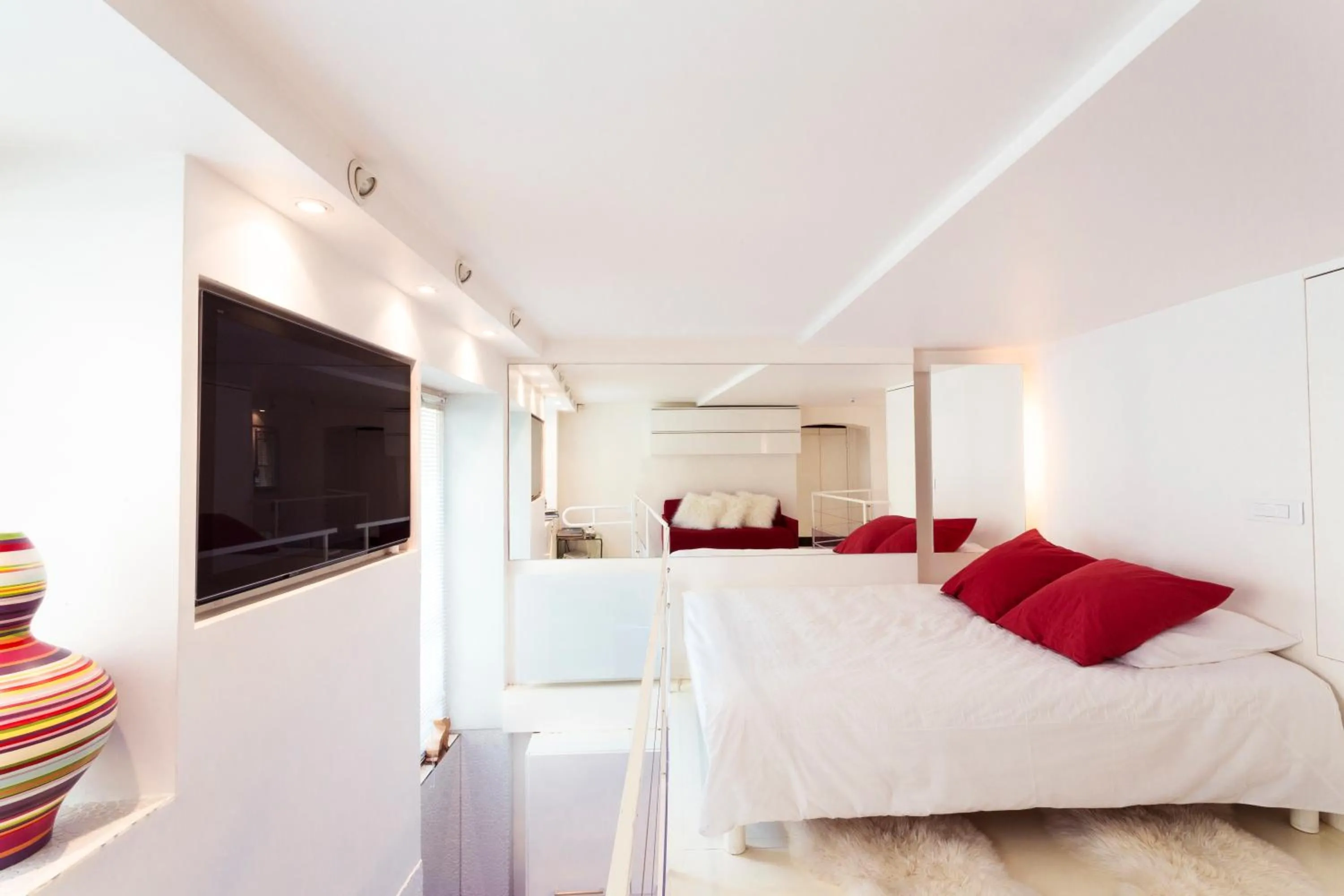 Bedroom, Bed in Stylish,luxury duplex Paris city center