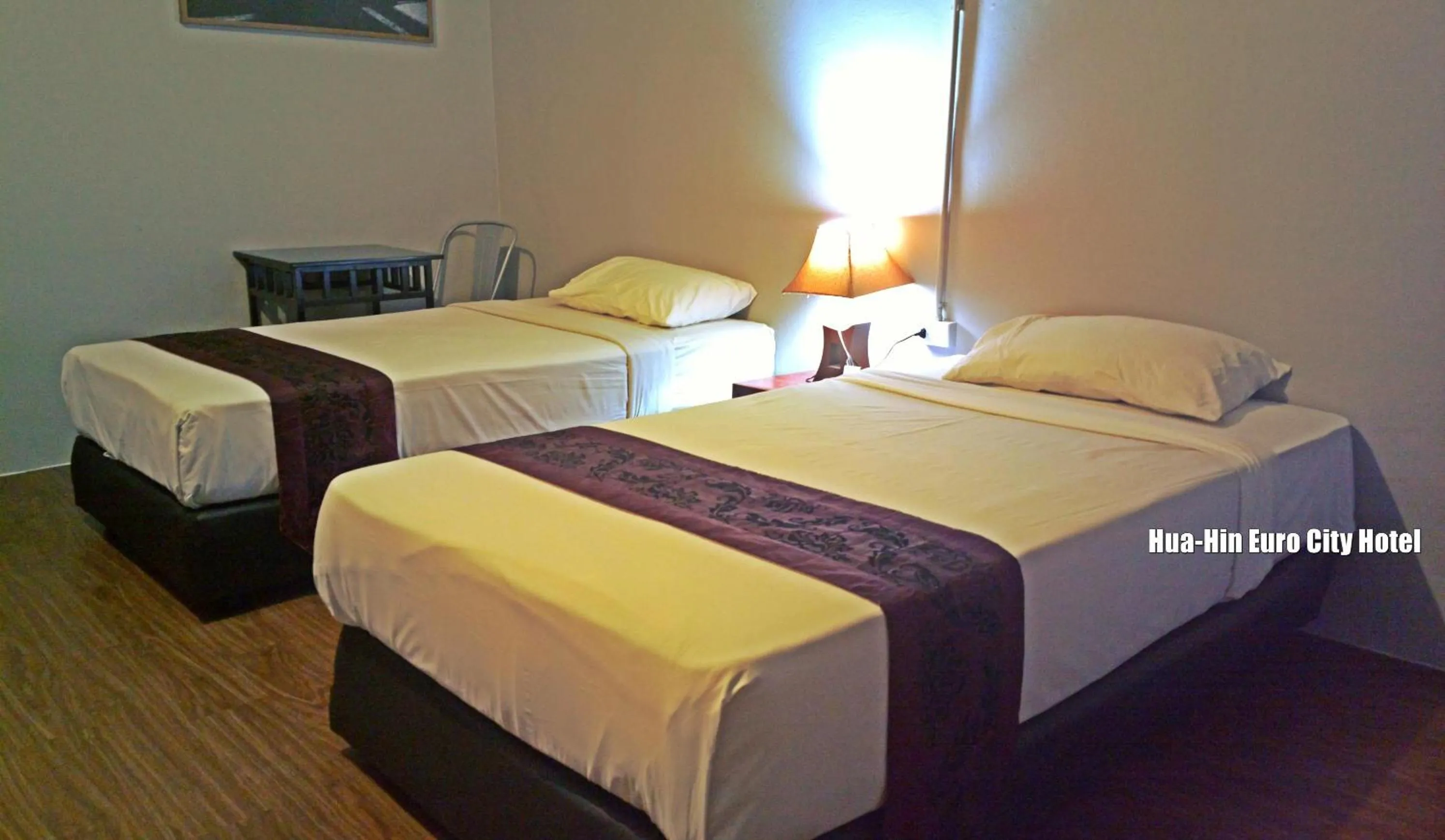 Bed in Hua Hin Euro City Hotel