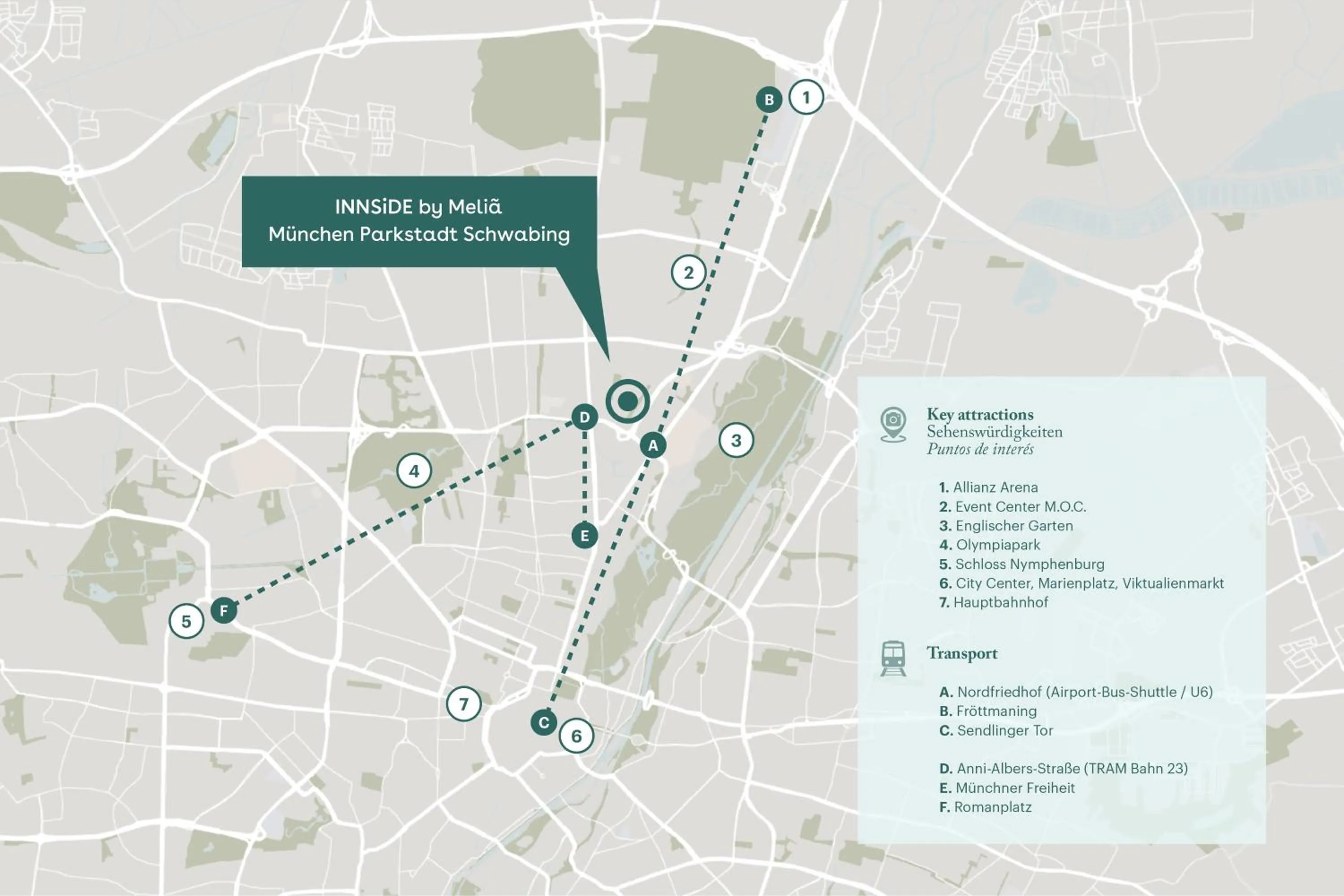 Nearby landmark in INNSiDE by Meliá München Parkstadt Schwabing