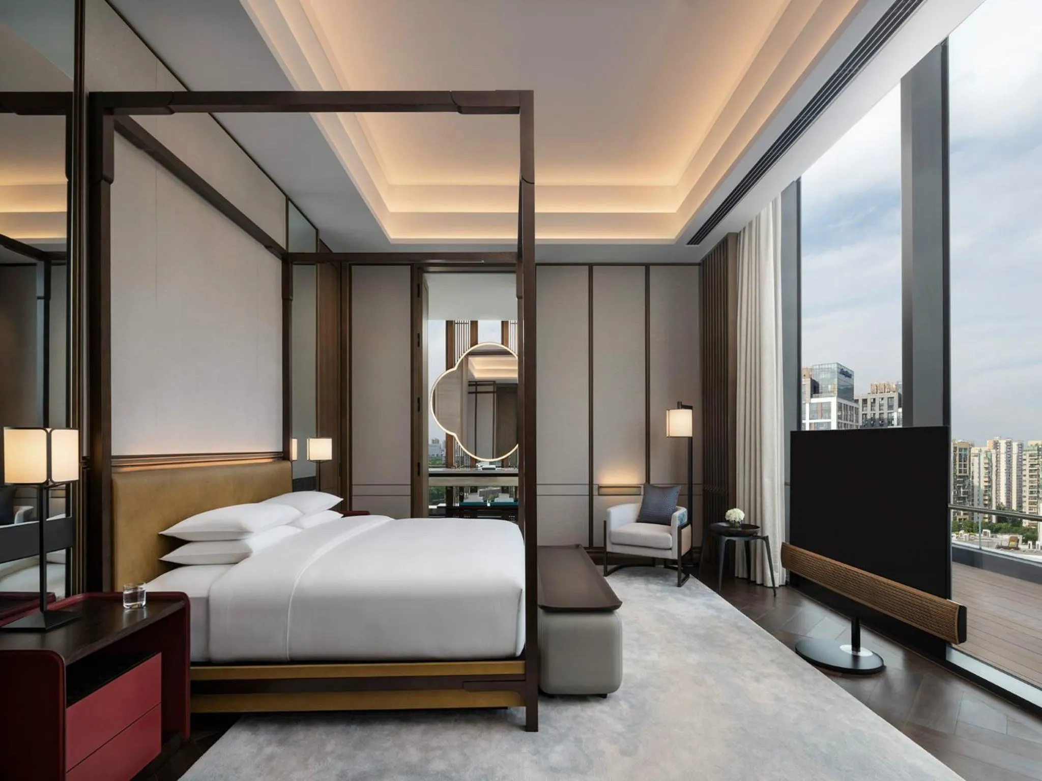 Bed in Park Hyatt Suzhou