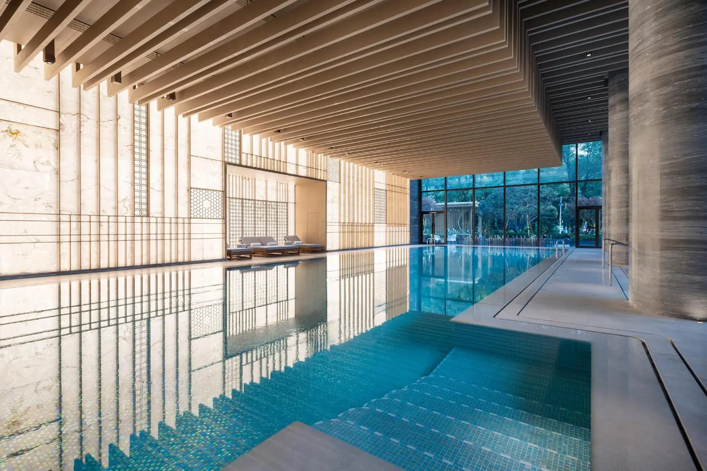 Pool view in Park Hyatt Suzhou Pool view in Park Hyatt Suzhou