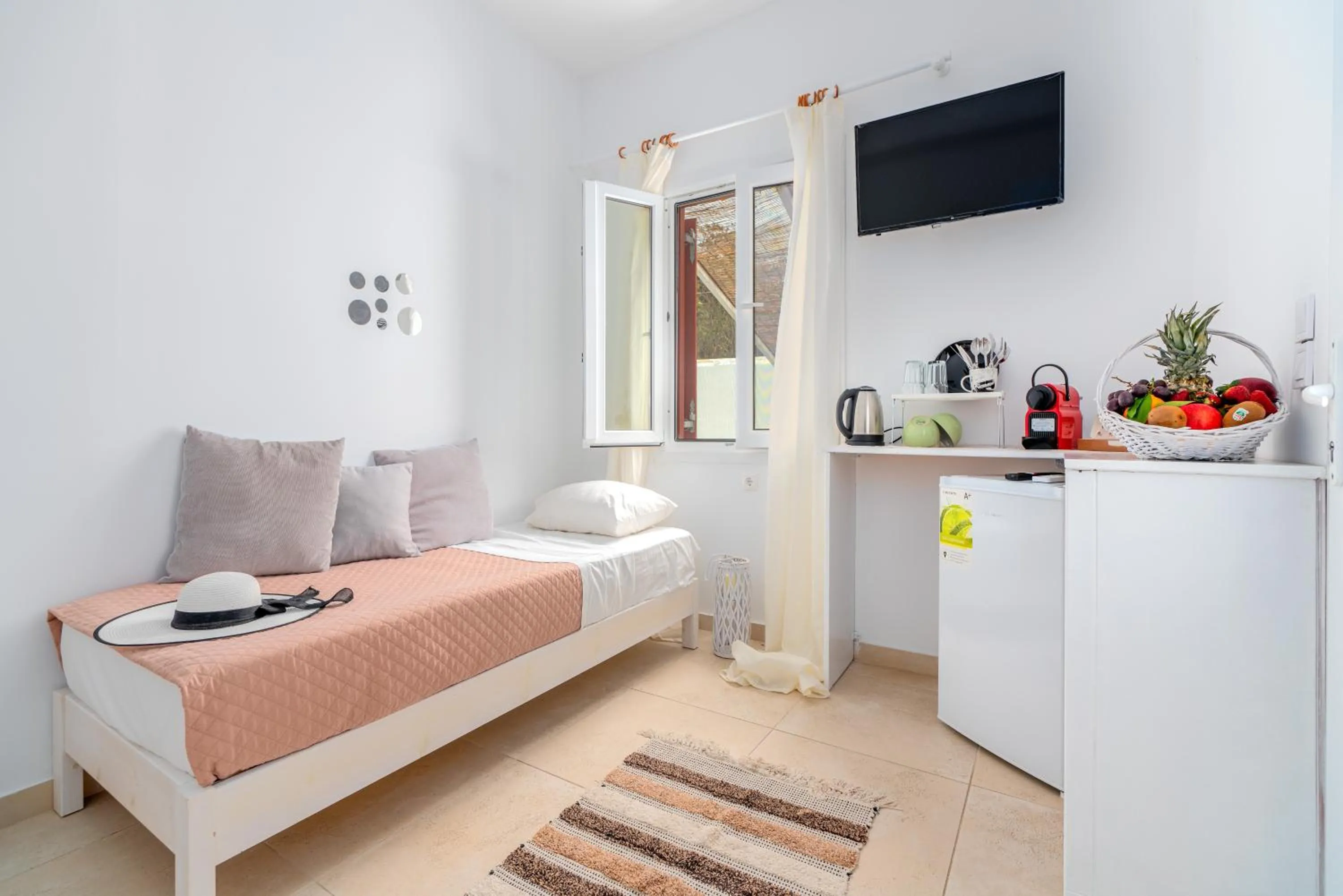 TV and multimedia, Bed in Dimelal Mykonos Town Apartments