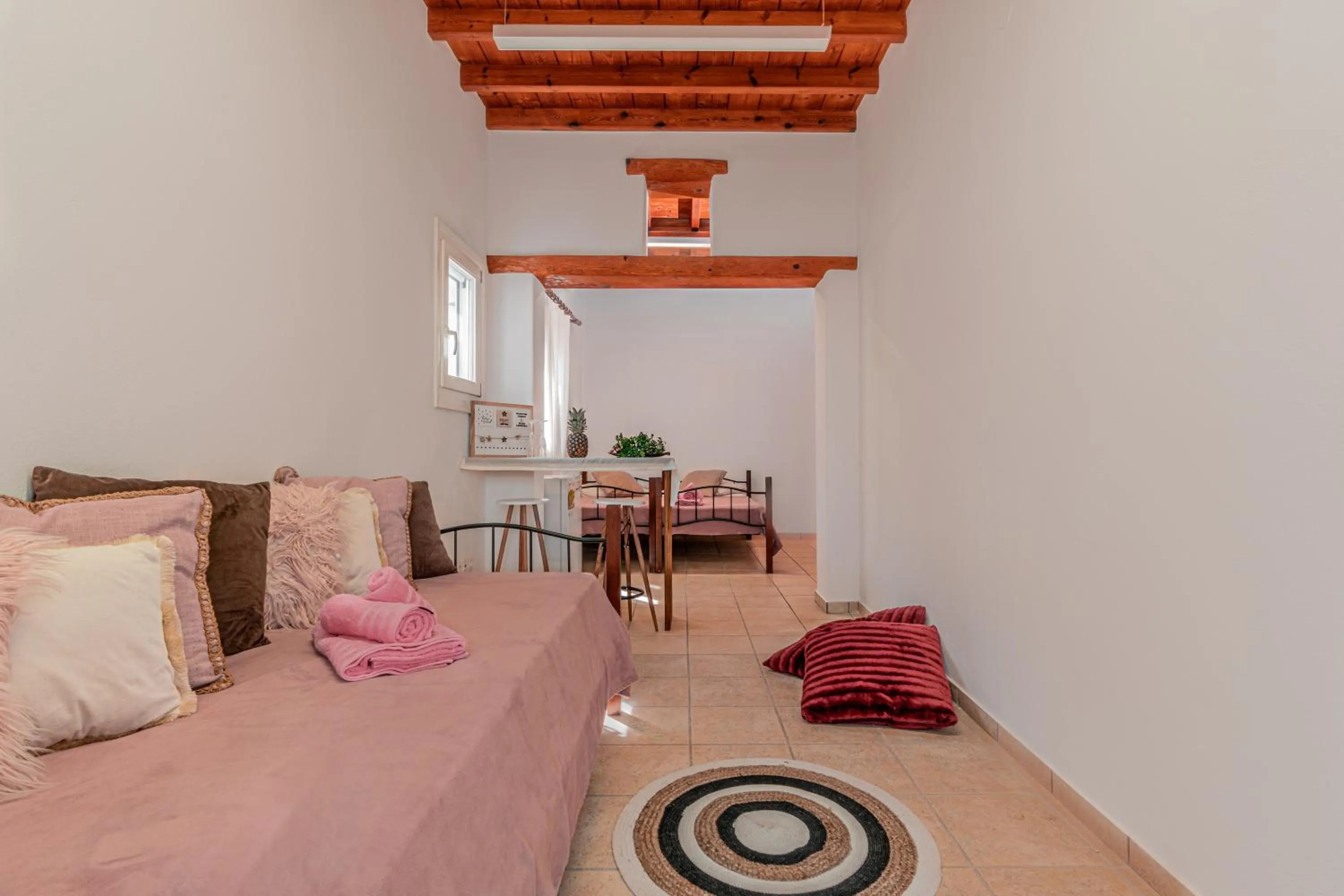 Bed in Dimelal Mykonos Town Apartments