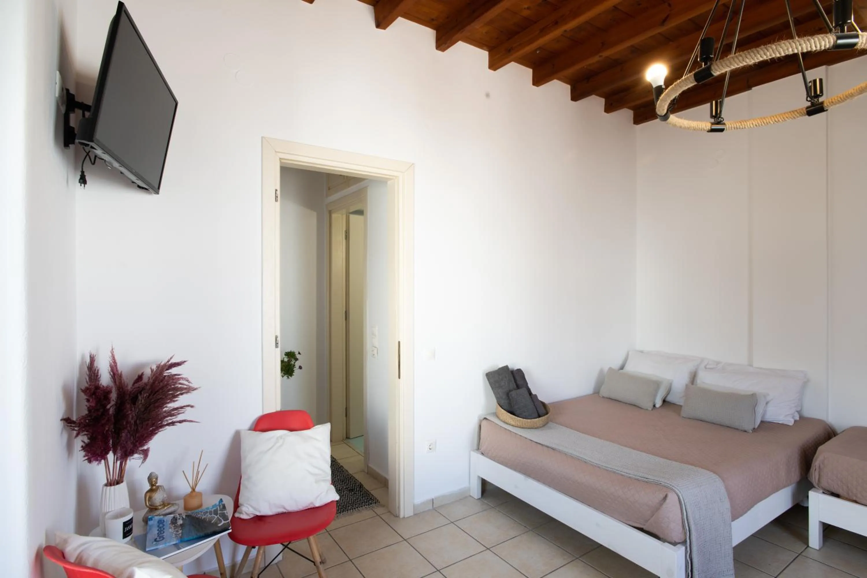 Bed in Dimelal Mykonos Town Apartments