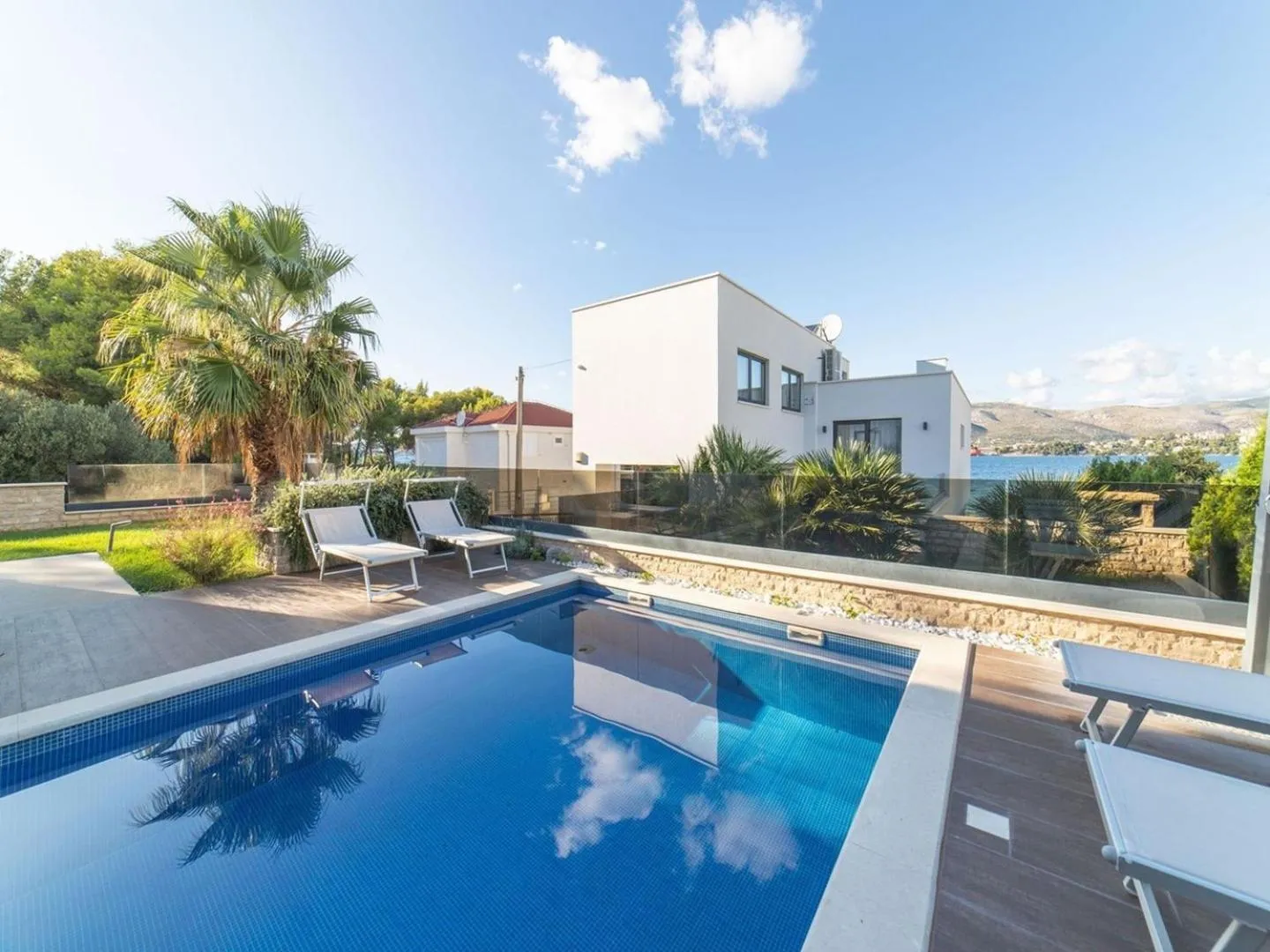 Luxury beachfront Villa Trogir 2 with indoor & outdoor pools