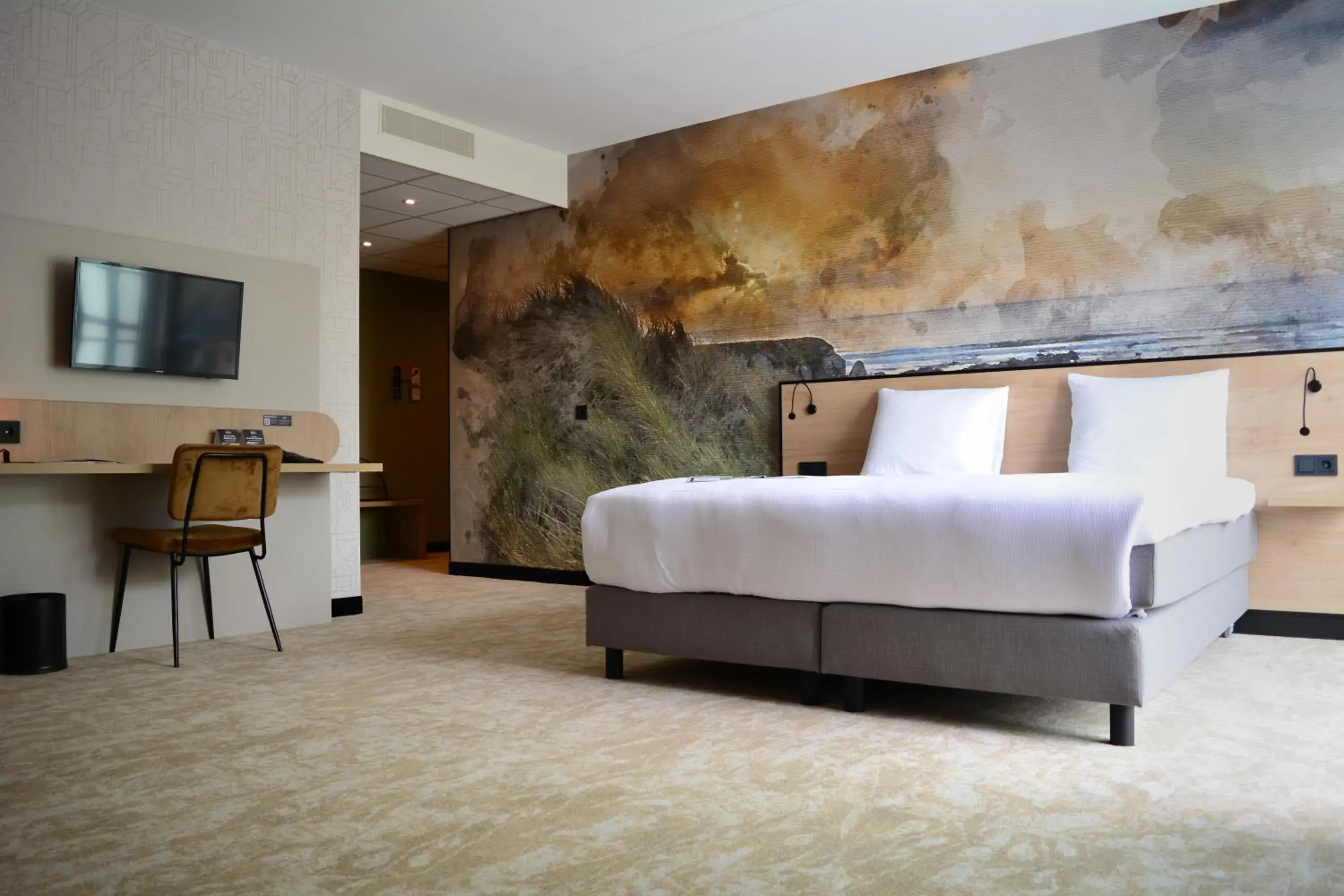 Bedroom, Bed in Fletcher Strandhotel Haamstede Bedroom, Bed in Fletcher Strandhotel Haamstede