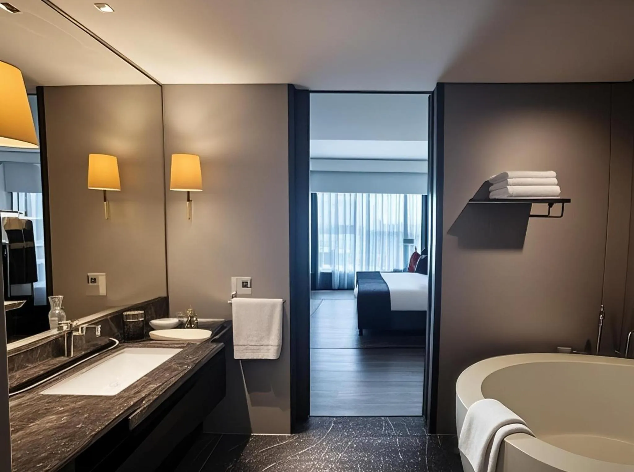 Photo of the whole room, Bed in Crowne Plaza Nanjing Jiangning by IHG