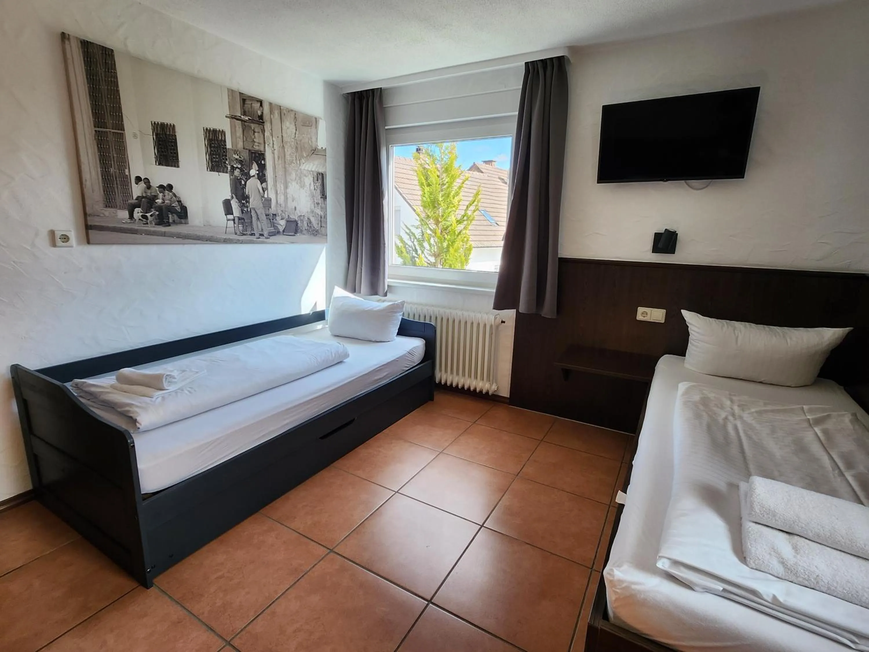 Photo of the whole room, Bed in Gästehaus Parkblick