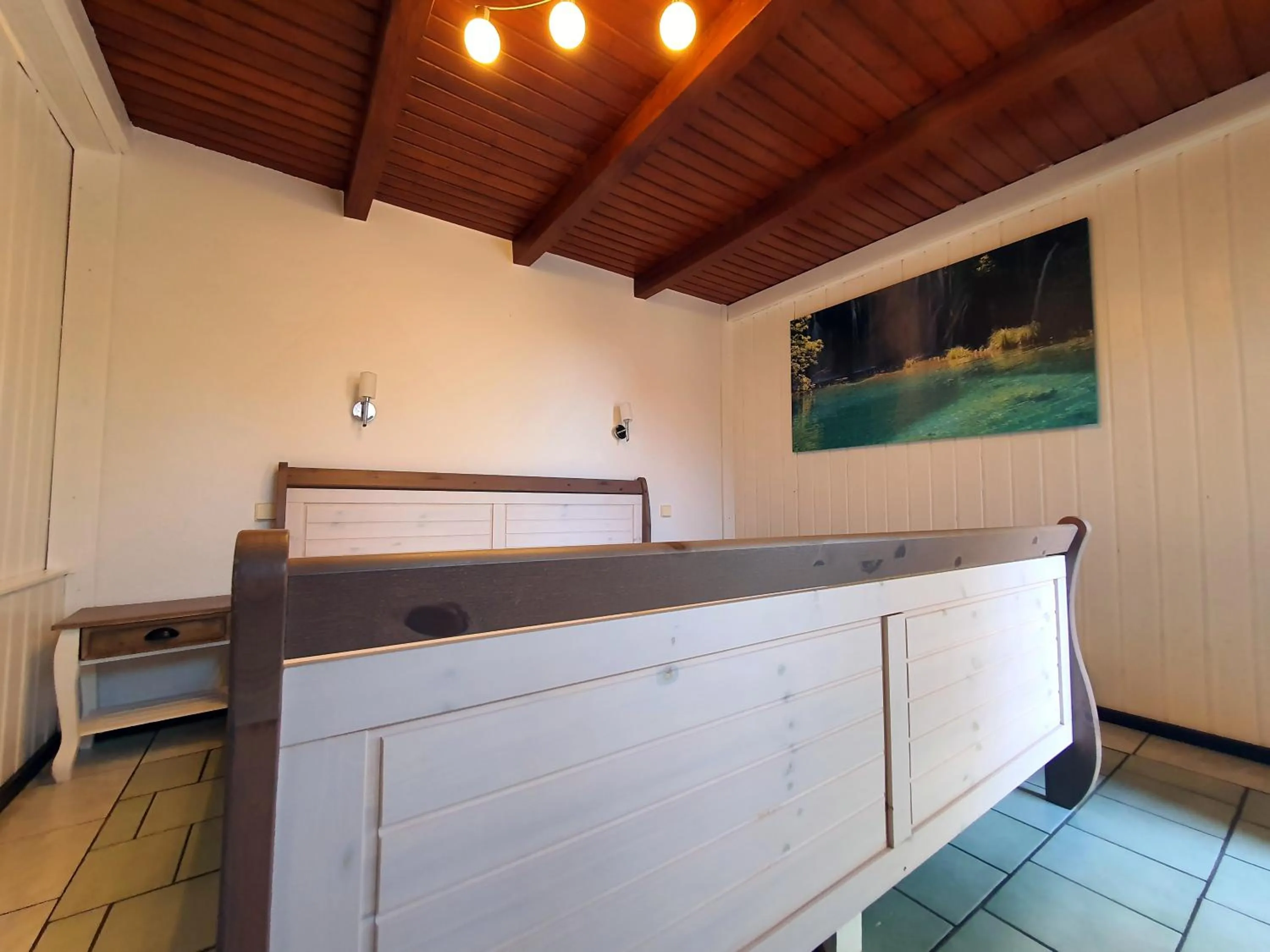 Bed in Gästehaus Parkblick