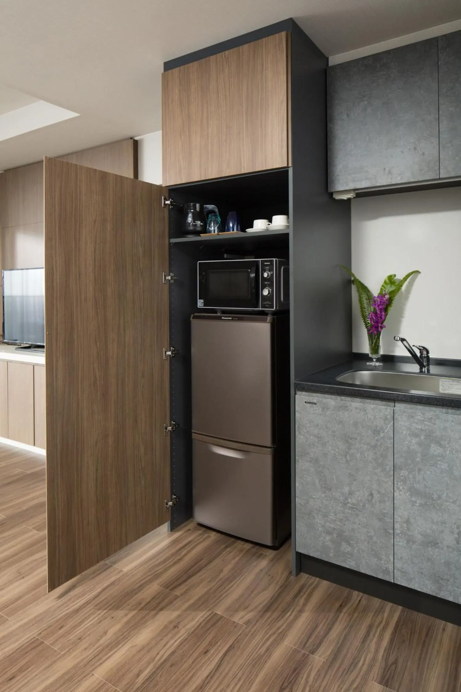 Kitchen or kitchenette in Hiyori Ocean Resort Okinawa