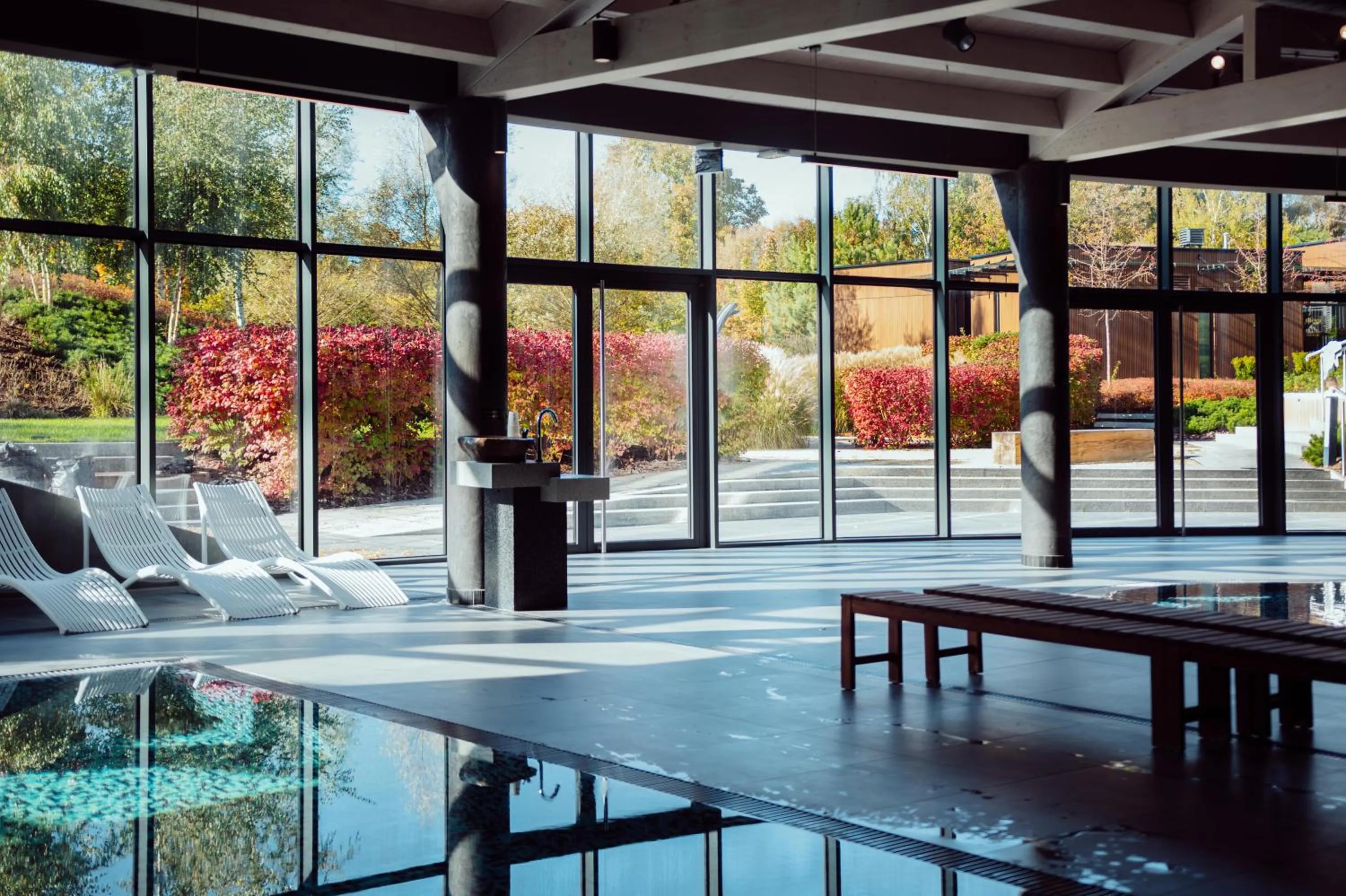 Pool view in Radisson Blu Hotel Sopot