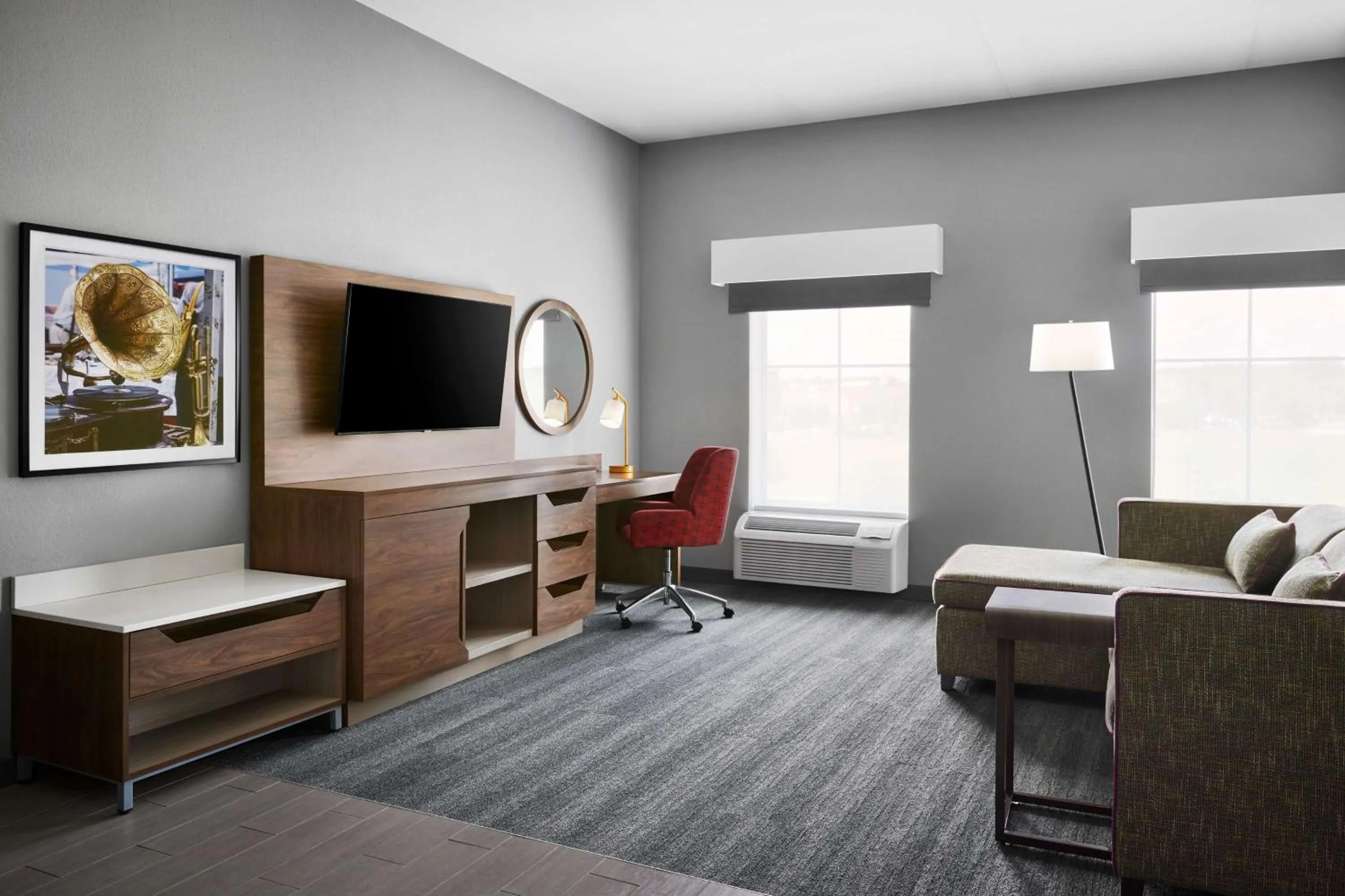 TV and multimedia in Hampton Inn & Suites Charlotte Steele Creek Road, NC