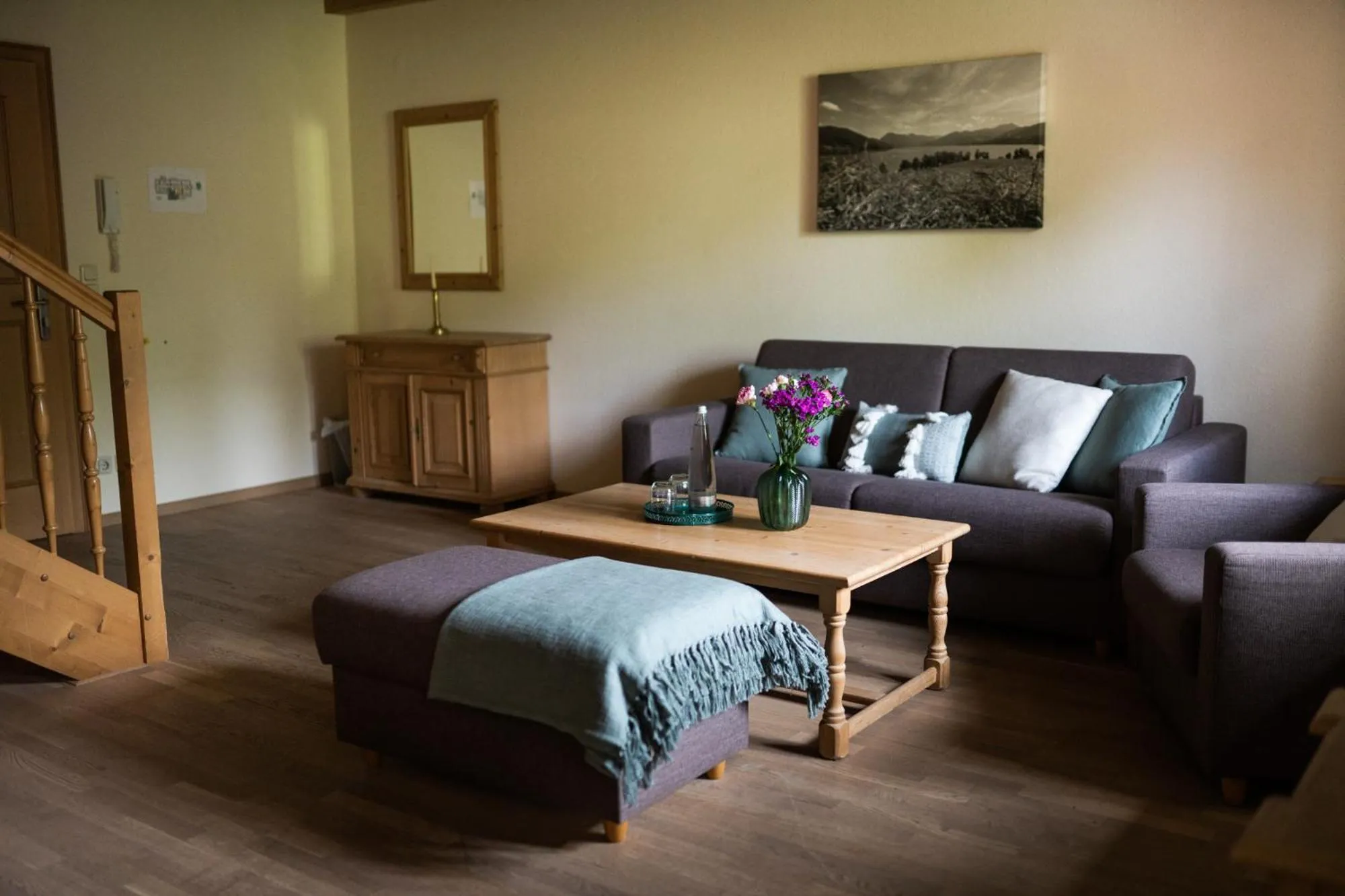Living room, Bed in Tegernseer Hof