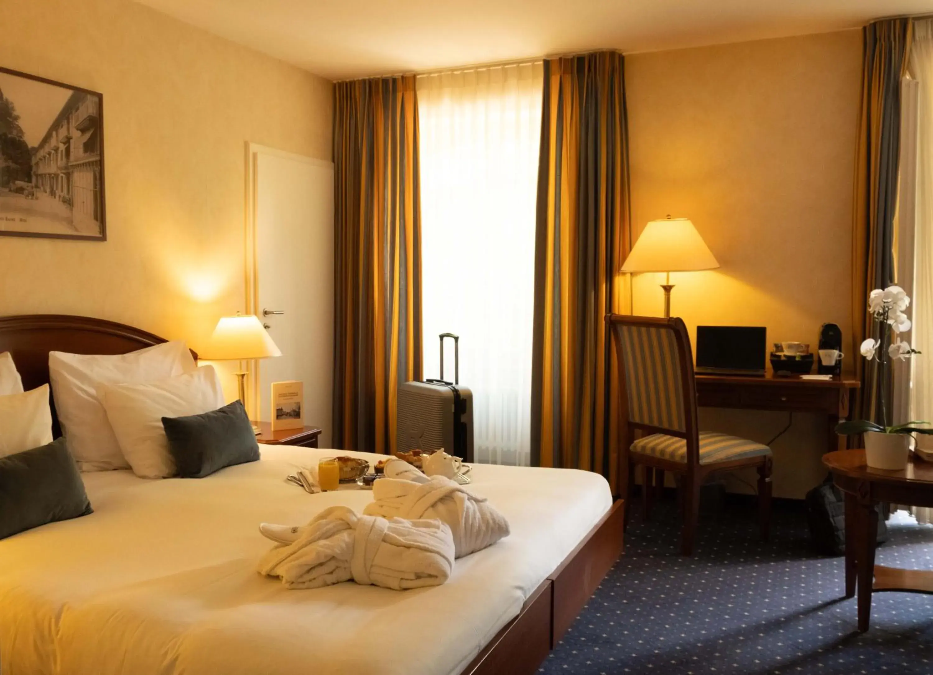 Bed in Grand Hotel et Centre Thermal d'Yverdon-les-Bains Bed in Grand Hotel et Centre Thermal d'Yverdon-les-Bains