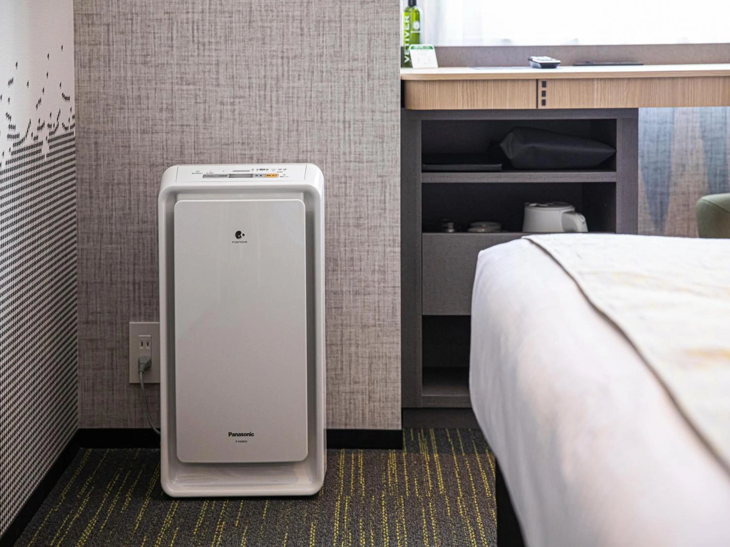 Decorative detail, Bed in Hotel Torifito Hakata Gion