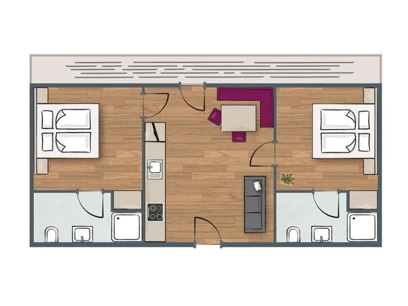 Floor plan in Aparthotel Stadler