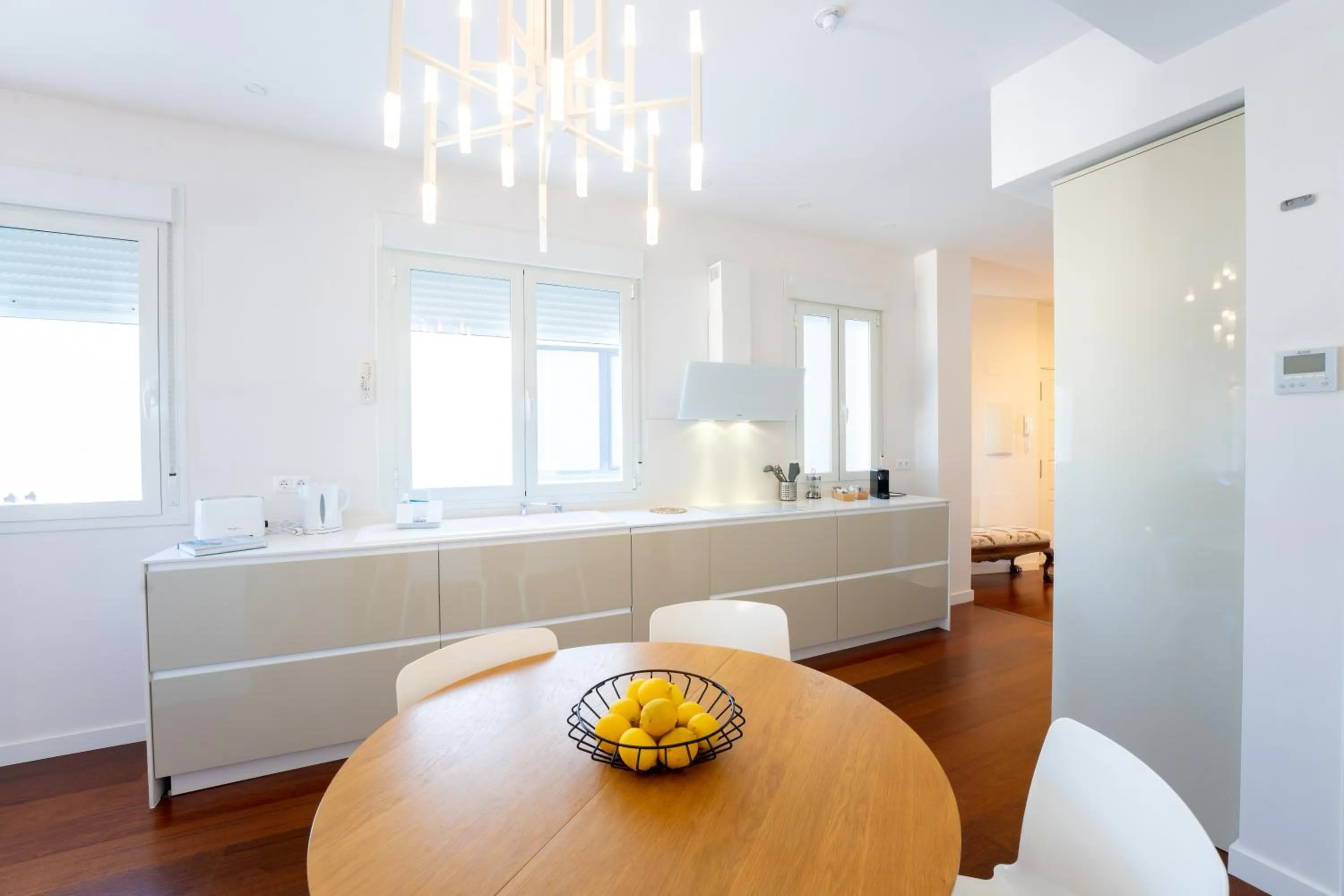 kitchen in Plaza Mina Suites - Adults Recommended by Luxury Suites Cadiz