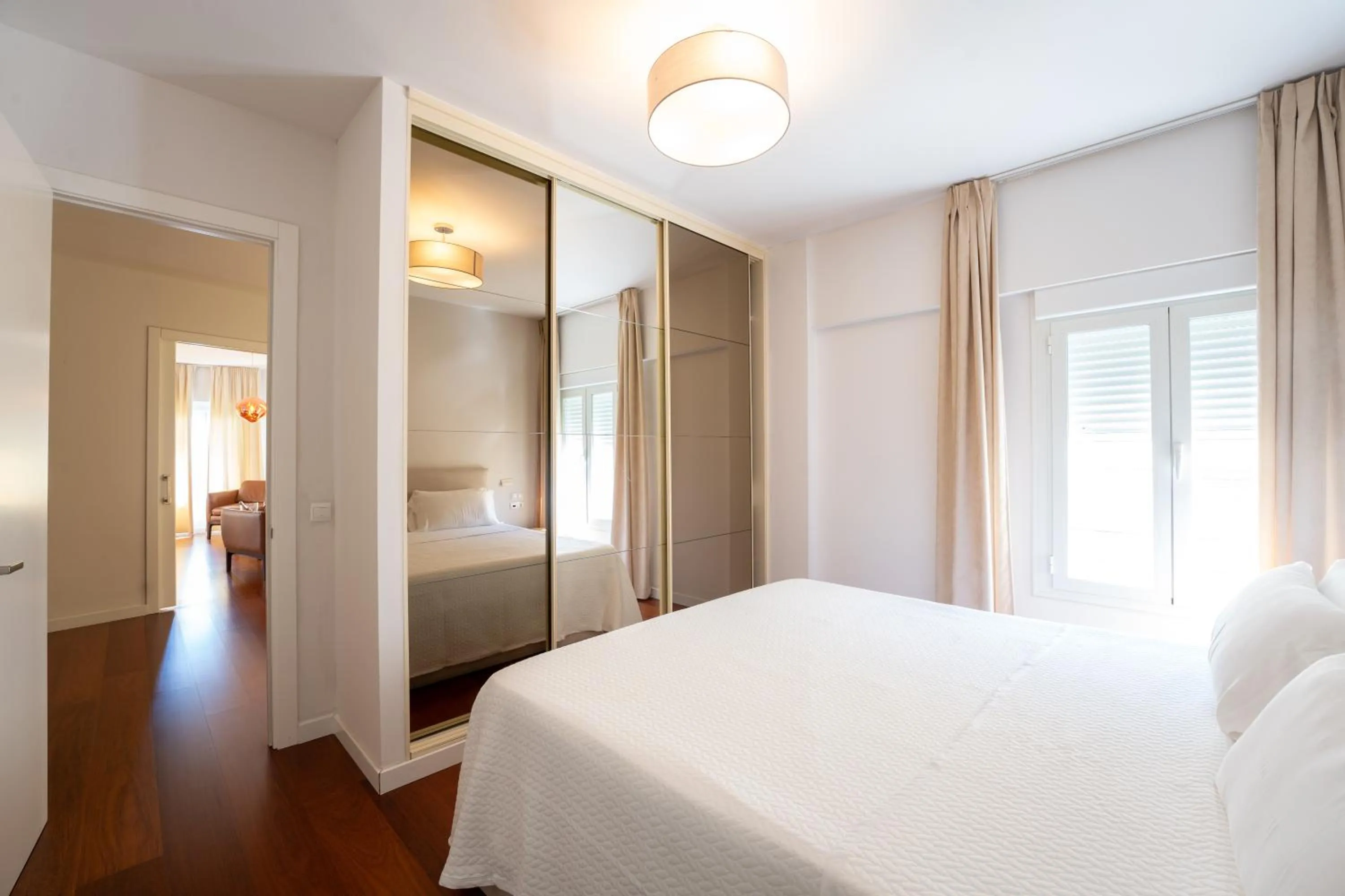 Bedroom, Bed in Plaza Mina Suites - Adults Recommended by Luxury Suites Cadiz