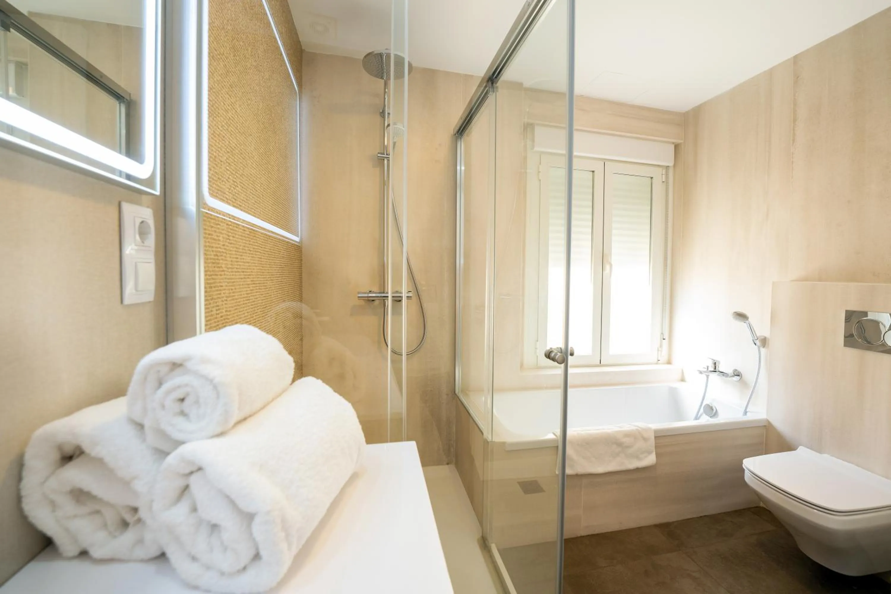 Bathroom in Plaza Mina Suites - Adults Recommended by Luxury Suites Cadiz