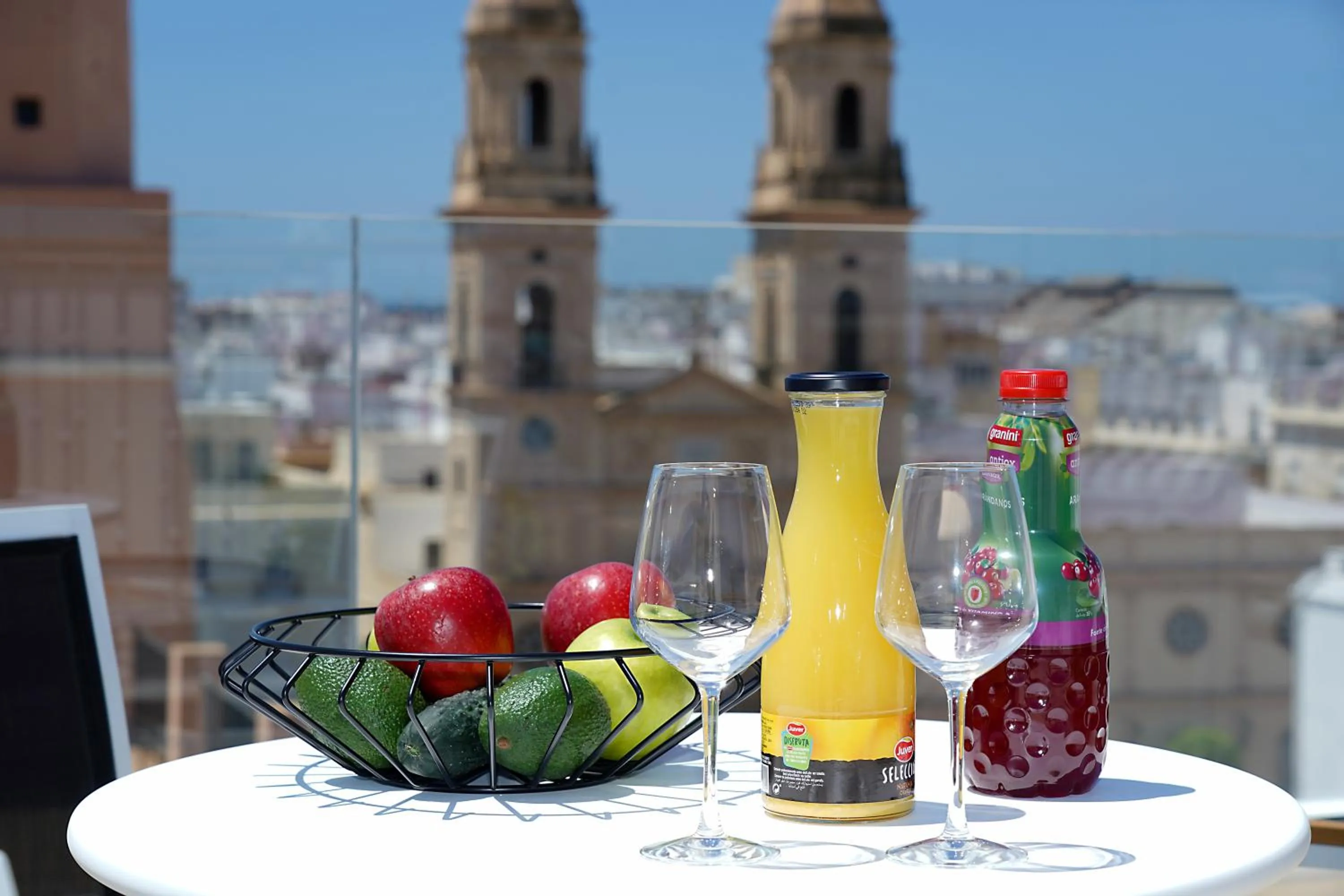 Balcony/Terrace in Plaza Mina Suites - Adults Recommended by Luxury Suites Cadiz