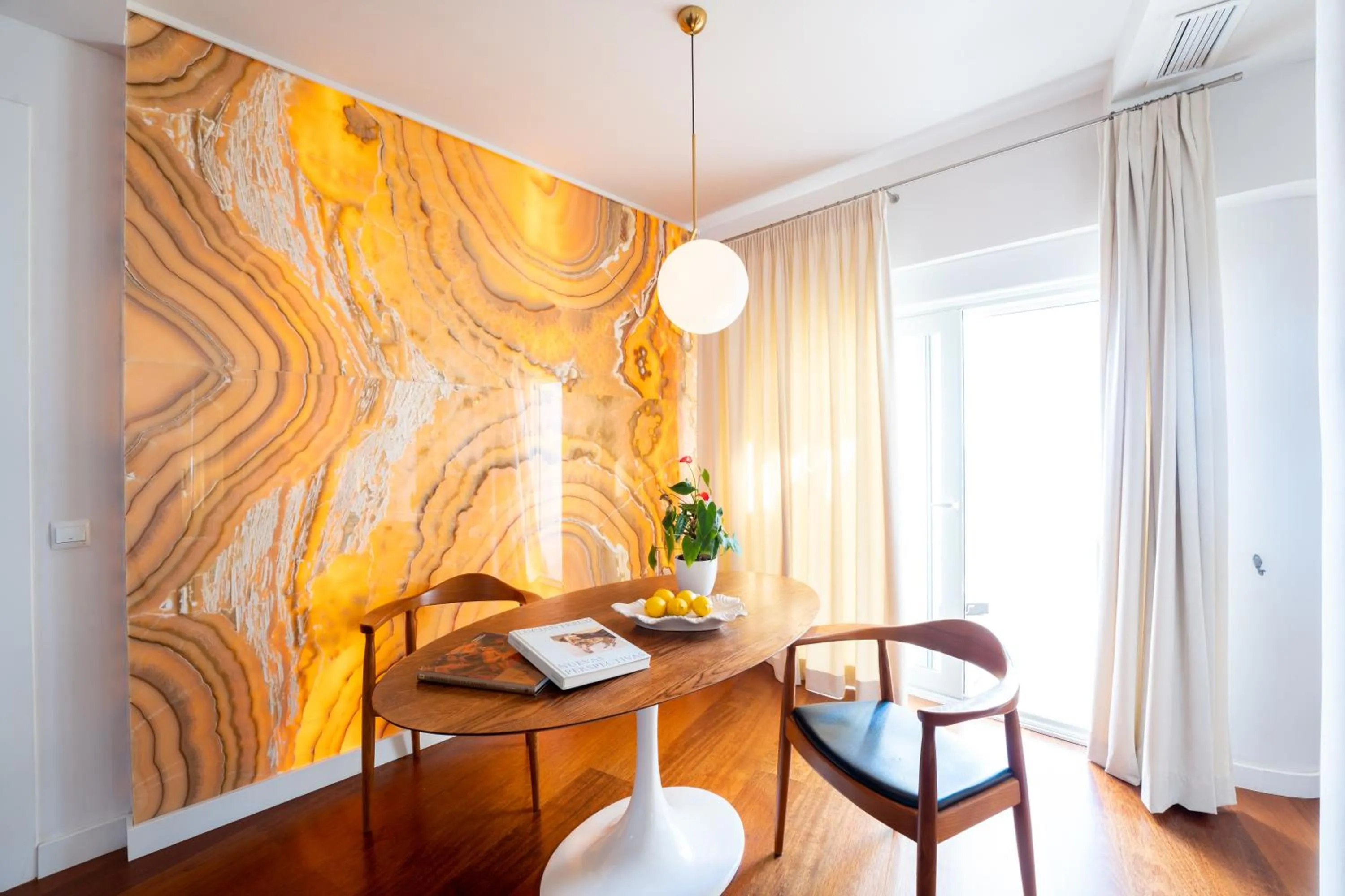 Dining area in Plaza Mina Suites - Adults Recommended by Luxury Suites Cadiz