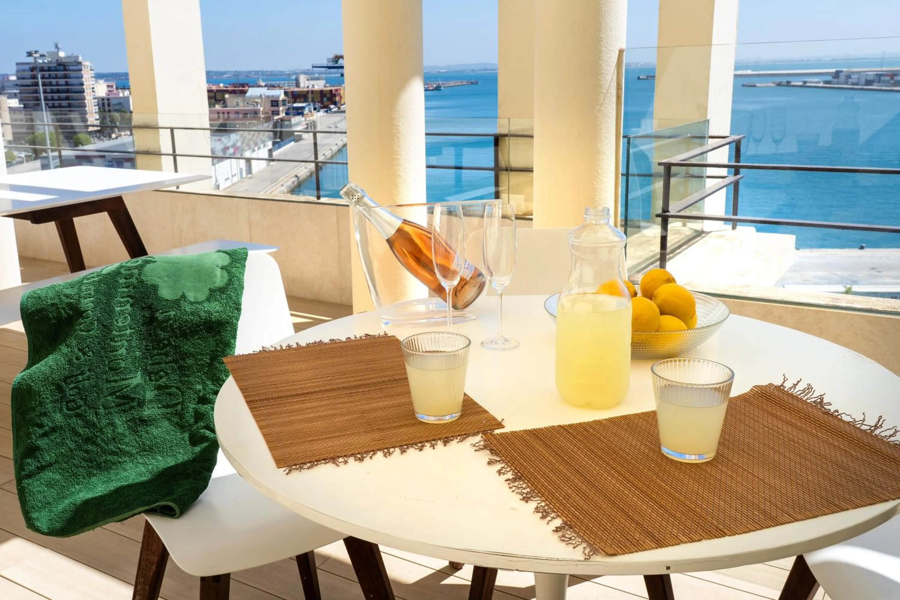 Balcony/Terrace in Plaza Mina Suites - Adults Recommended by Luxury Suites Cadiz
