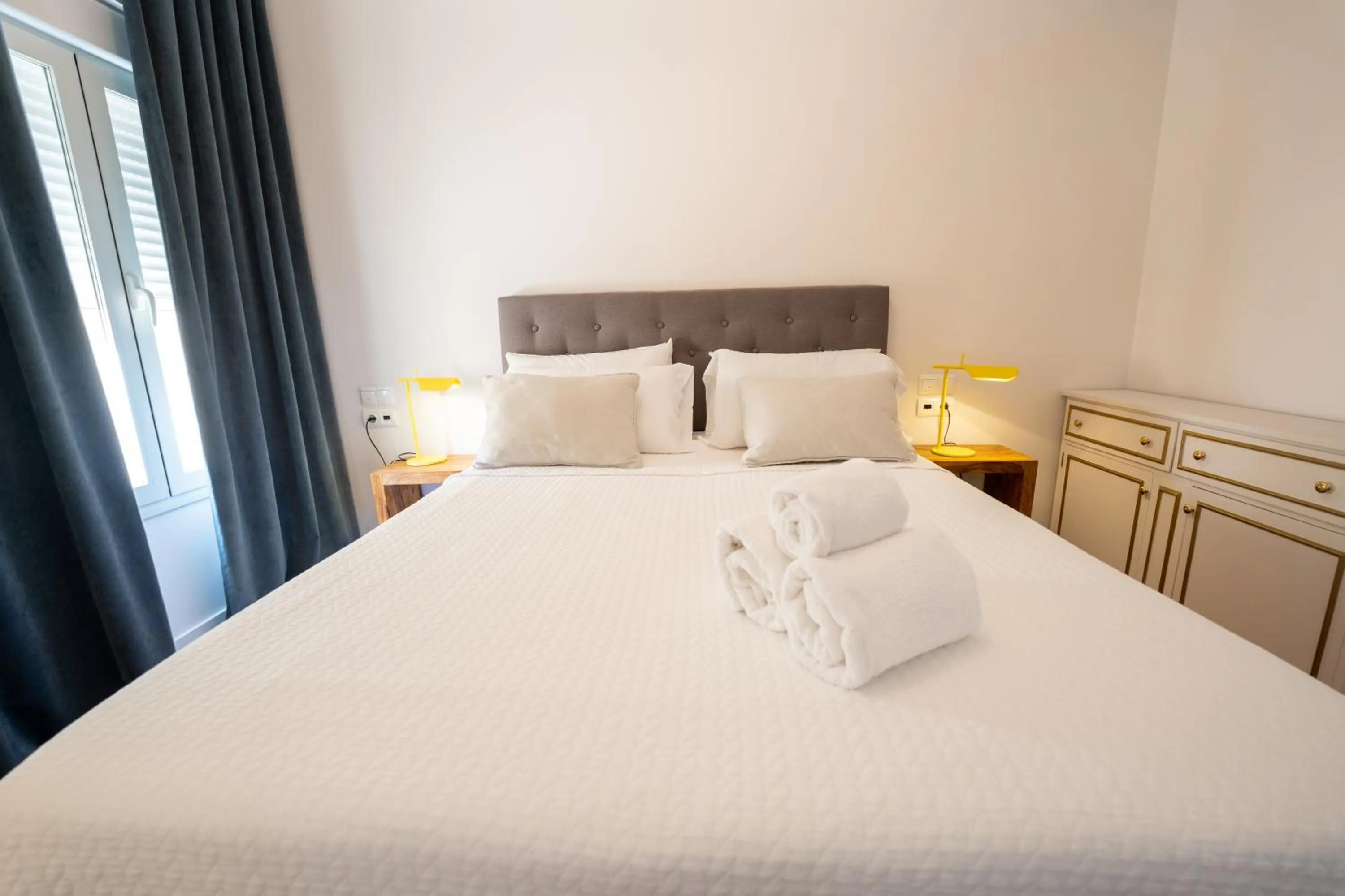 Bedroom, Bed in Plaza Mina Suites - Adults Recommended by Luxury Suites Cadiz