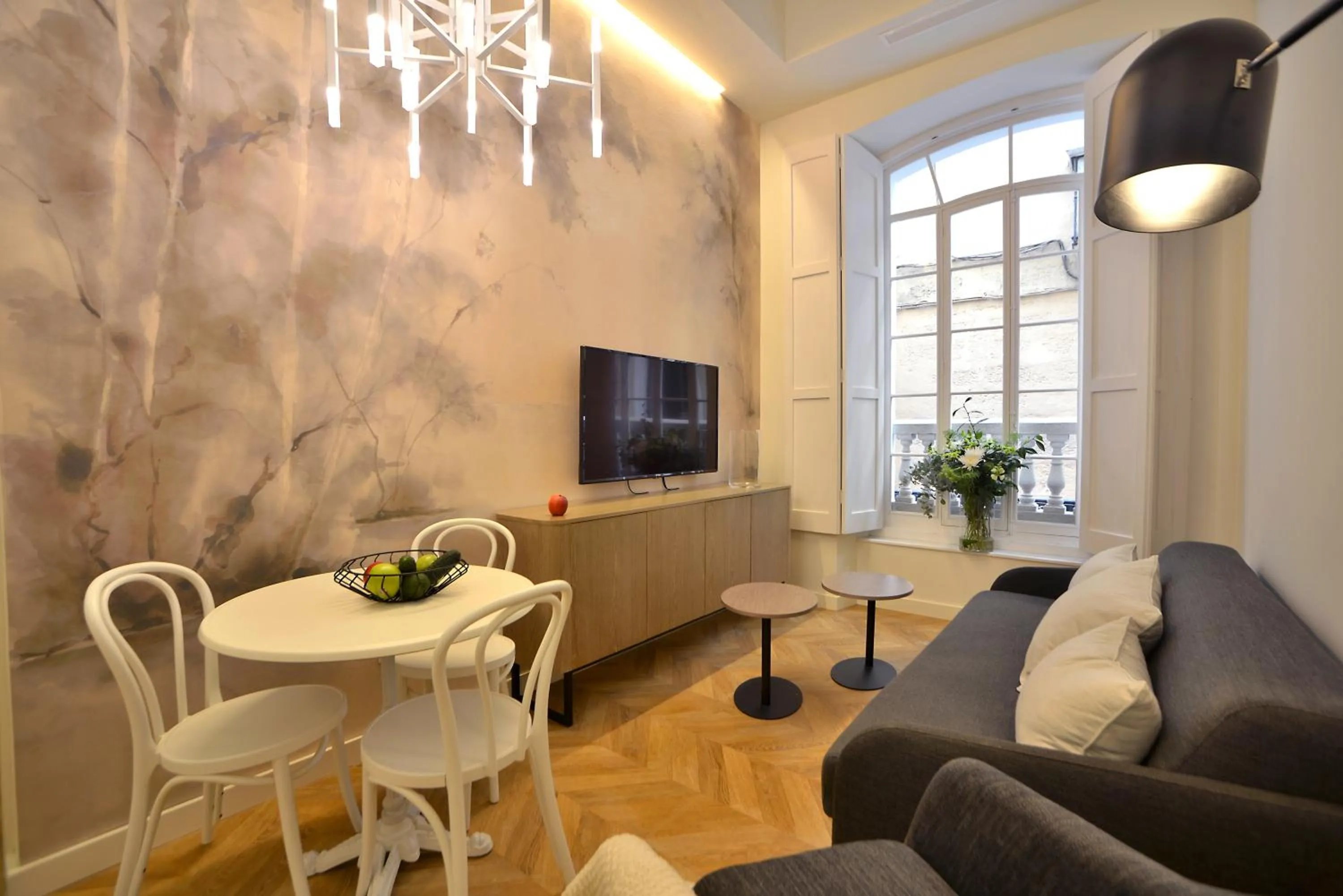 Living room in Plaza Mina Suites - Adults Recommended by Luxury Suites Cadiz