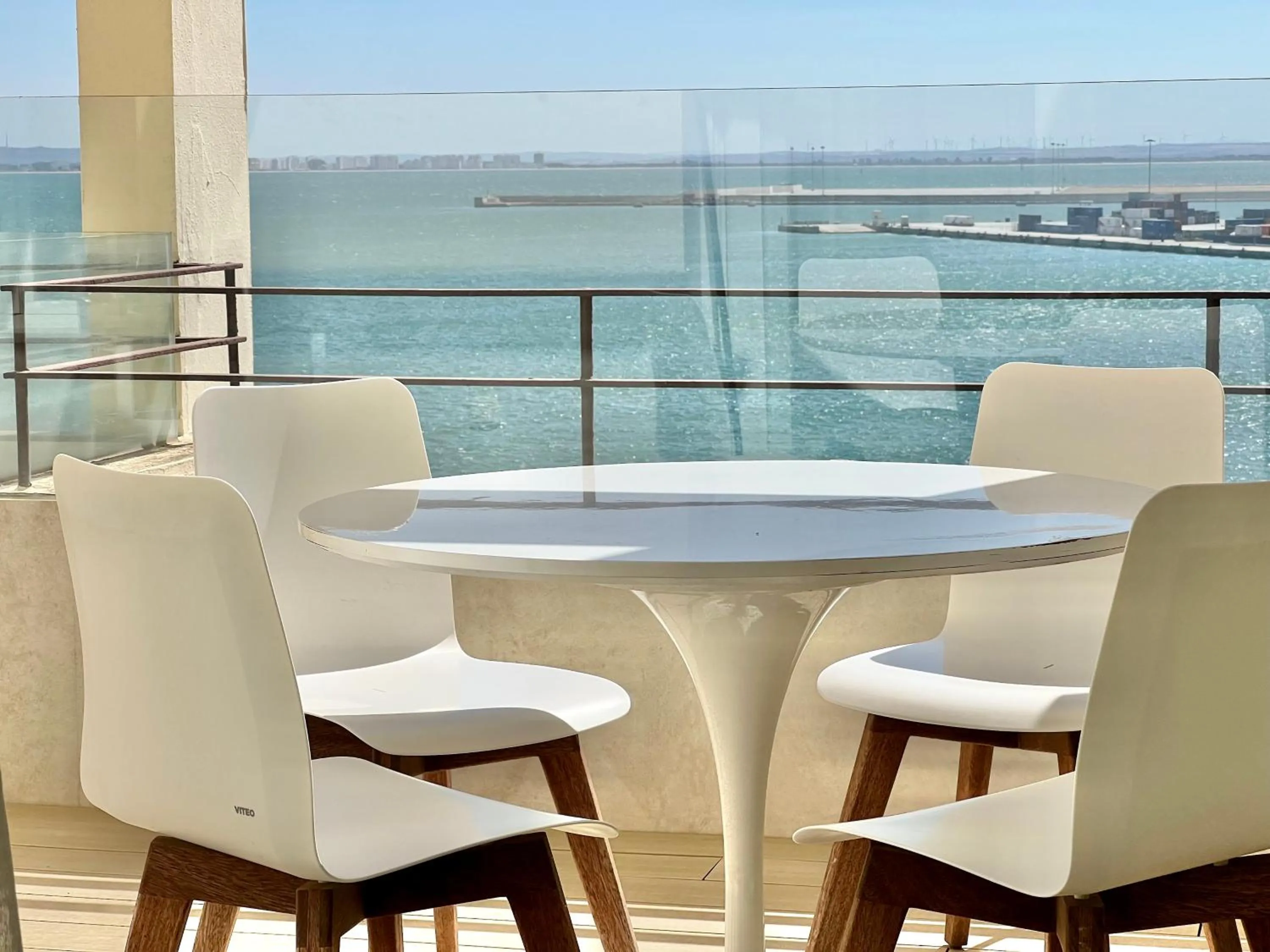Balcony/Terrace in Plaza Mina Suites - Adults Recommended by Luxury Suites Cadiz