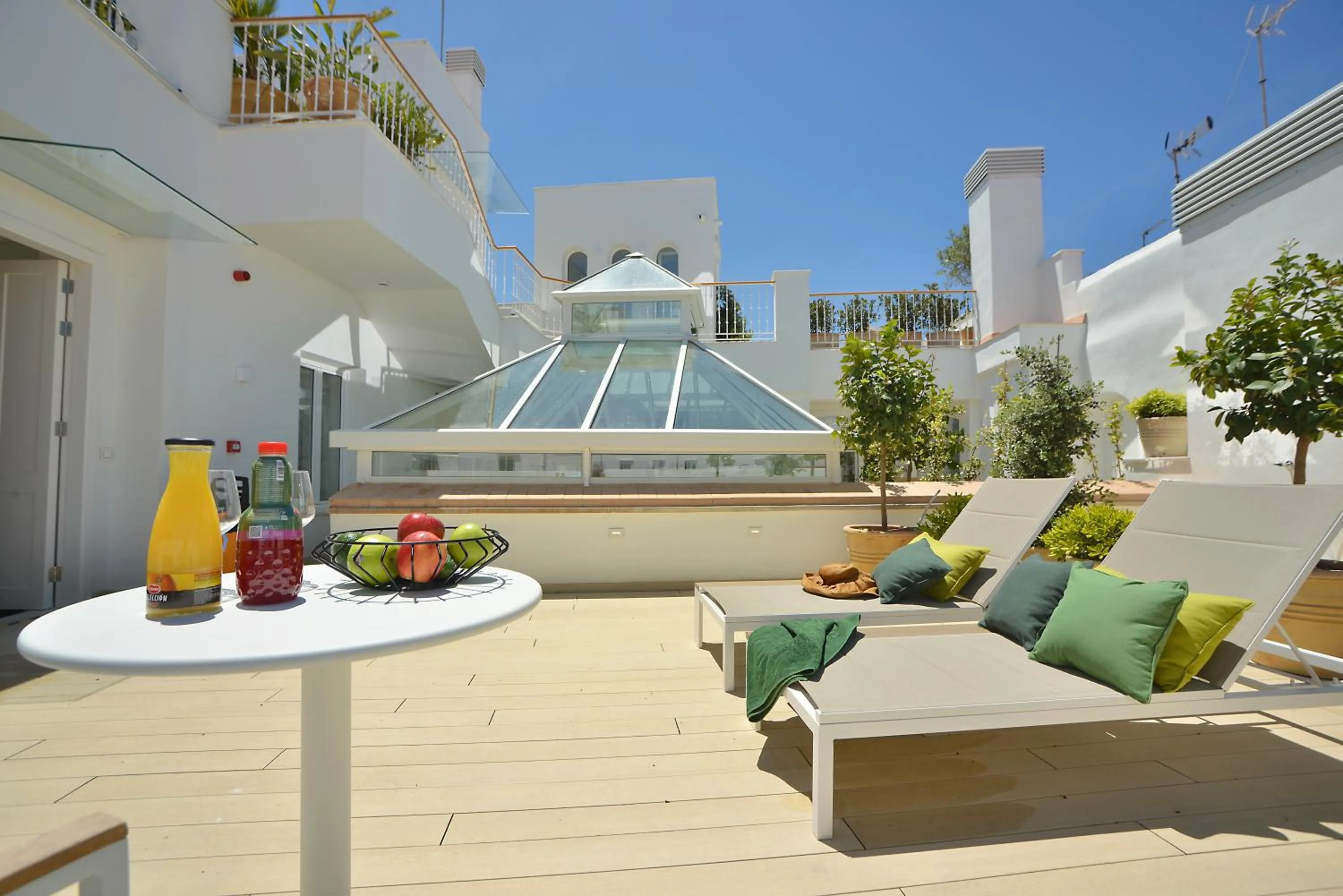 Balcony/Terrace in Plaza Mina Suites - Adults Recommended by Luxury Suites Cadiz