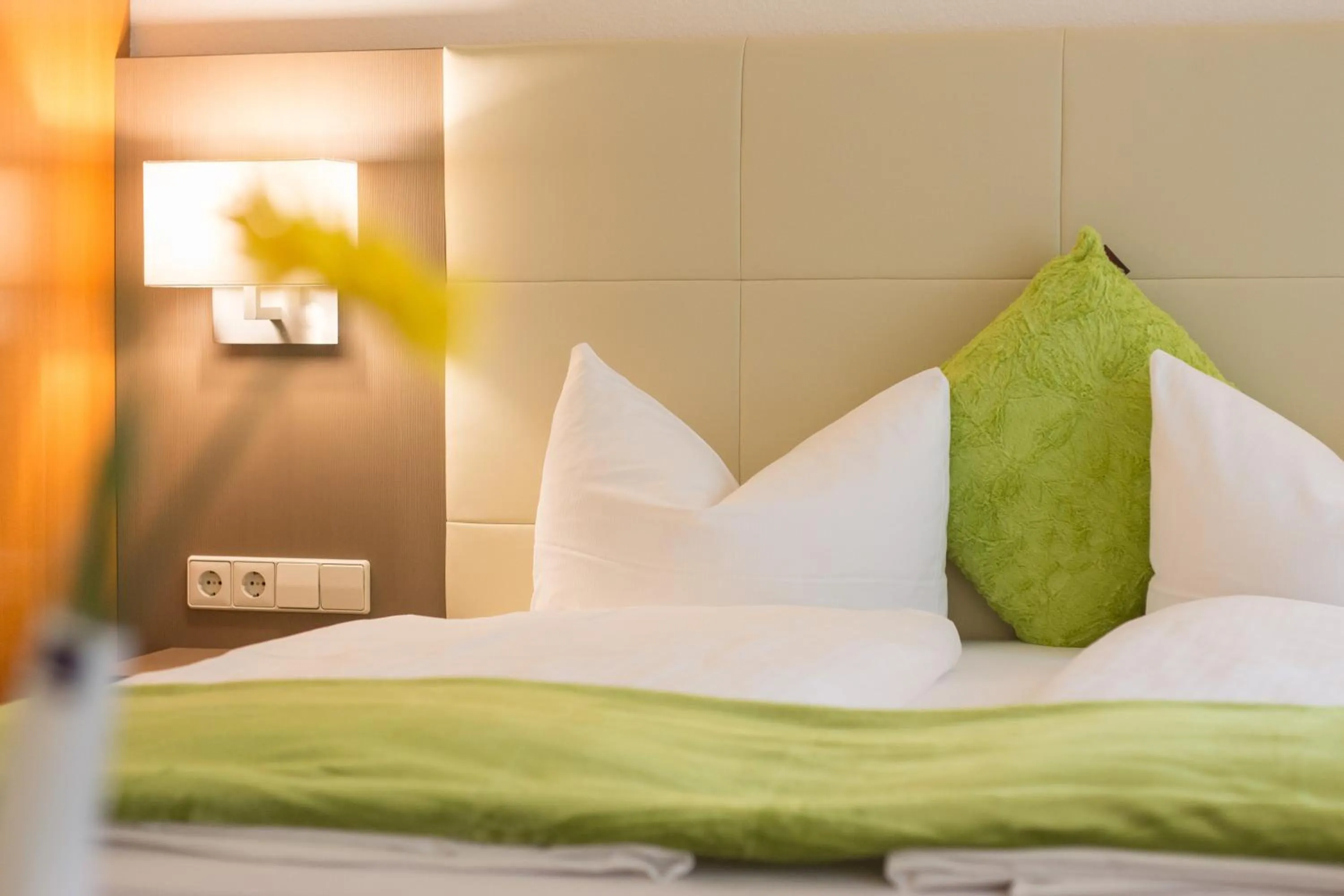 Decorative detail, Bed in City Hotel Freiburg